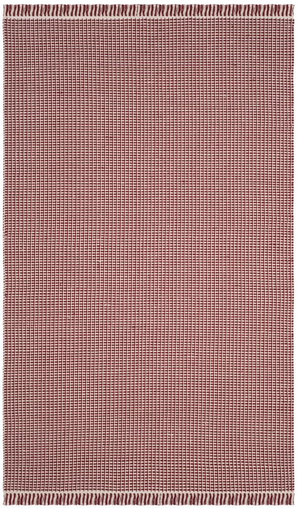 Safavieh MTK340C-5 Montauk Noosa 5 x 8 (ft) Cotton Ivory/Red Rectangular Indoor Geometric Coastal Area rug