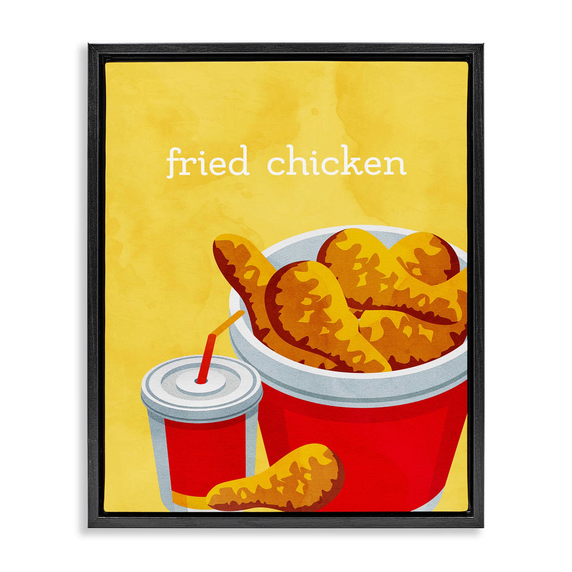 Stupell Industries BS-463-FFB-16X20 Chicken Bucket Takeout Floating Frame design by Kim Allen