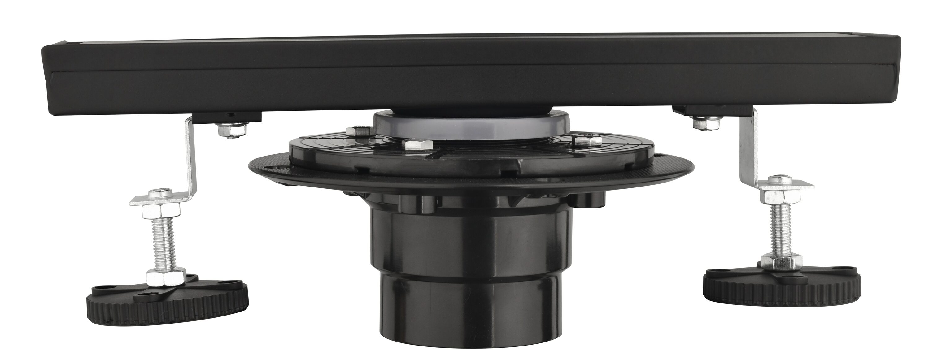 Tatayosi DJ-287S00005 12 Inch Linear Shower Drain with Removable Cover 304 Stainless Hair Strainer Leveling Feet and Flange