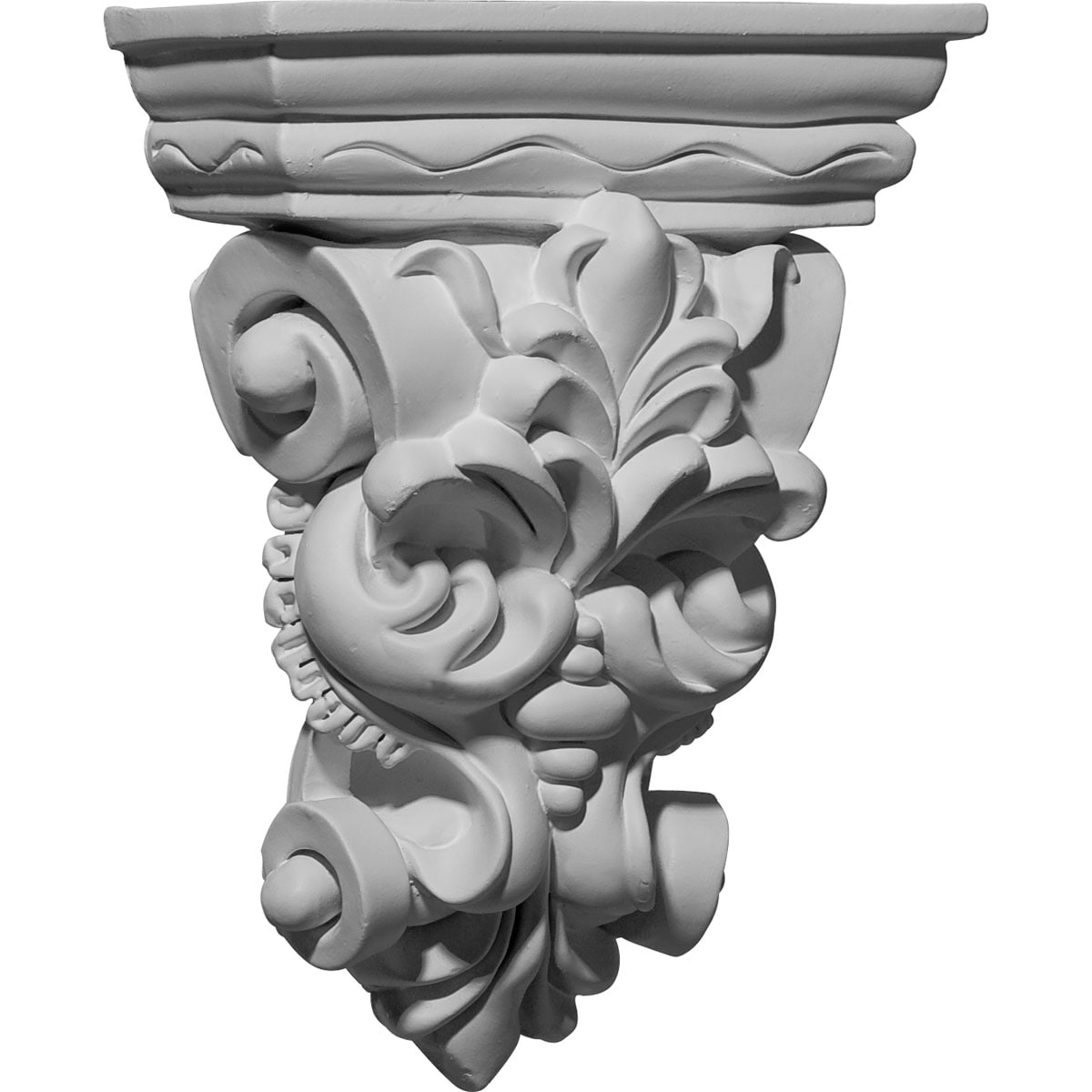 Ekena Millwork COR06X02X08LF 6.25-in x 2.875-in x 8.25-in Primed White Urethane Paintable Corbel