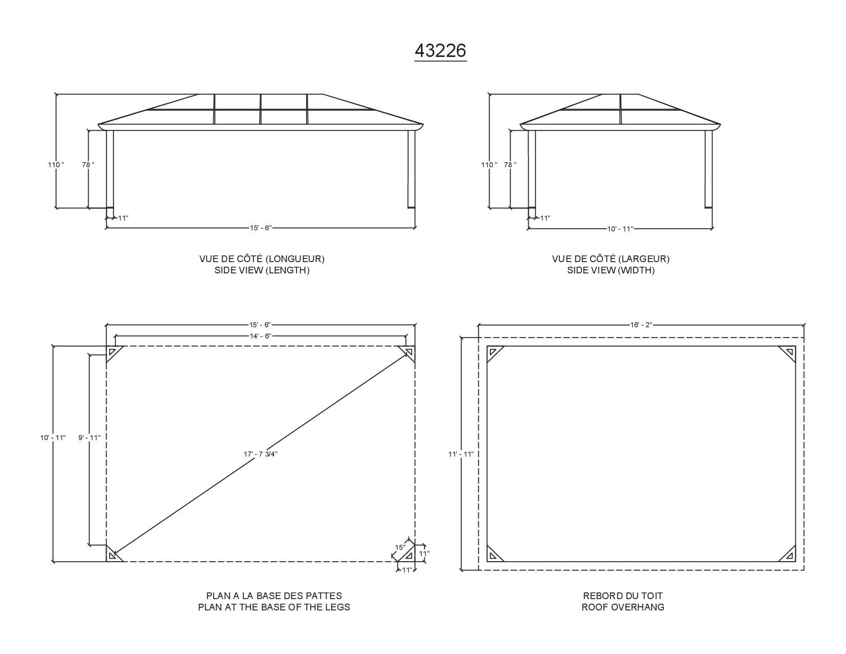 Gazebo Penguin 43226-22 Wood-Resin-Gazebos - View #11