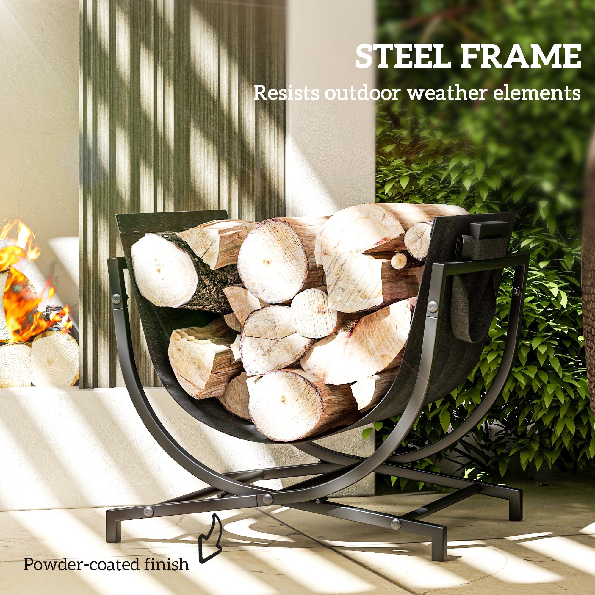 Outsunny 842-349V00BK Firewood-Storage - View #7
