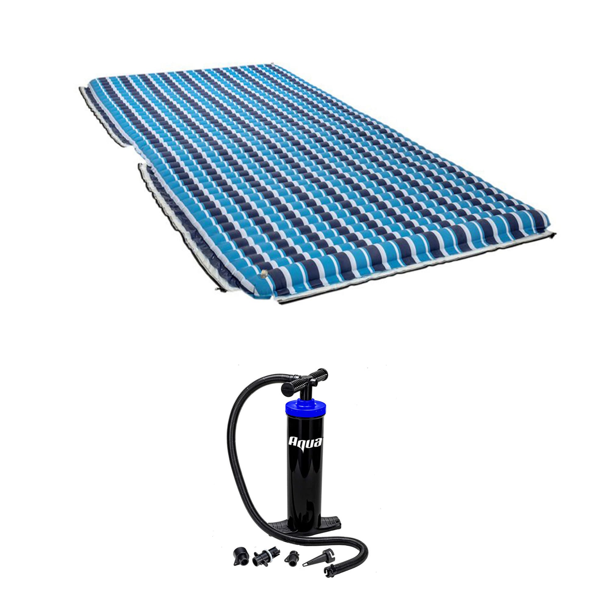 Aqua 242866 131-Inches x 67.5-Inches 4 -Seat Blue Inflatable lounger 2 -Pack