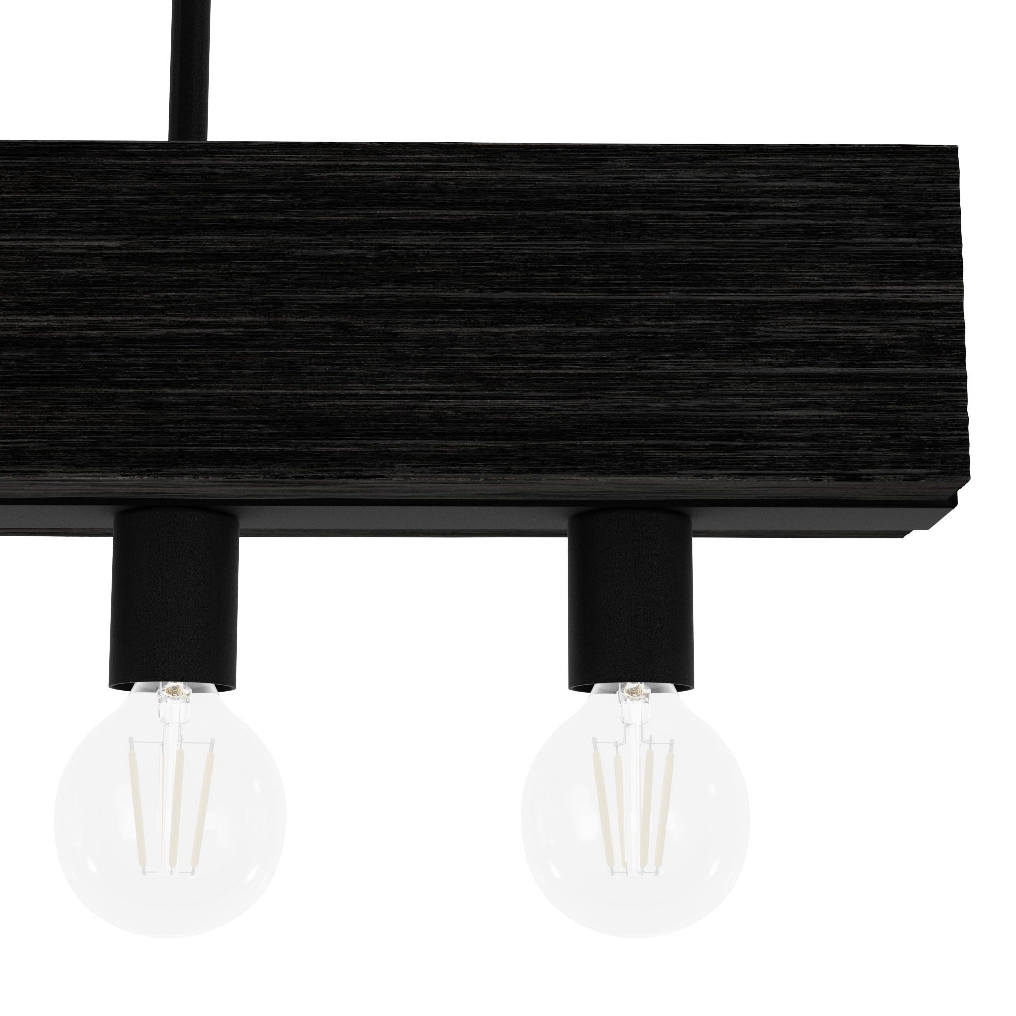 Black Iron and Ash 5-Light Linear Chandelier