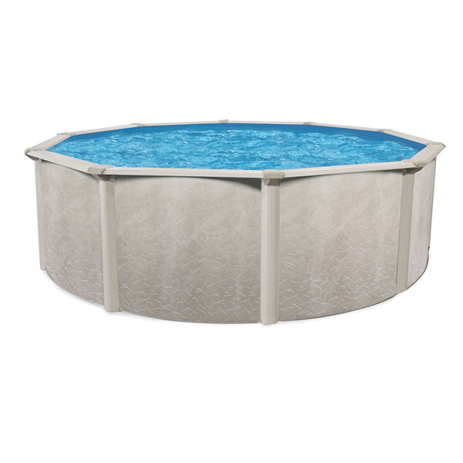 Aquarian 18-ft x 18-ft x 52-in Metal Frame Round Above-Ground Pool with ...