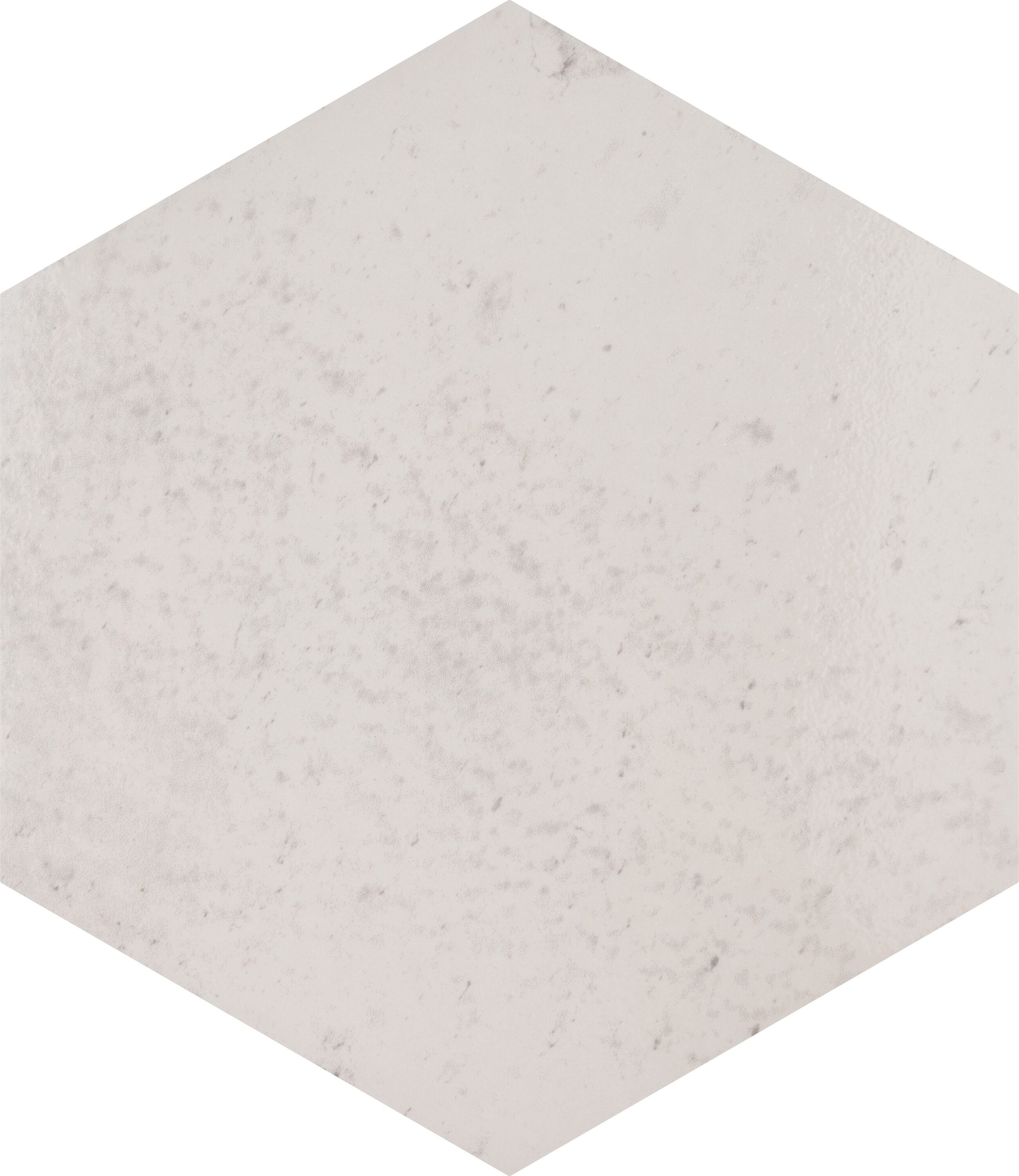 Affinity Tile S1FNA10XCANV Sample - Capri Hex Neve 7-in x 8-in Glossy Porcelain Stone look Hexagon Floor and Wall Tile