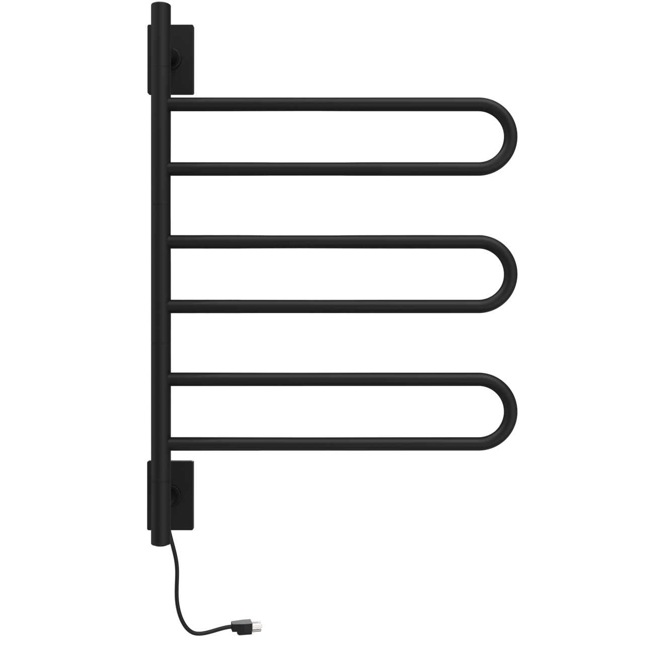 Amba Products SL3-MB Matte Black Hardwired/Plug-in Wall mount Towel Warmer 4.5-in x 24.5-in x 34.625-in