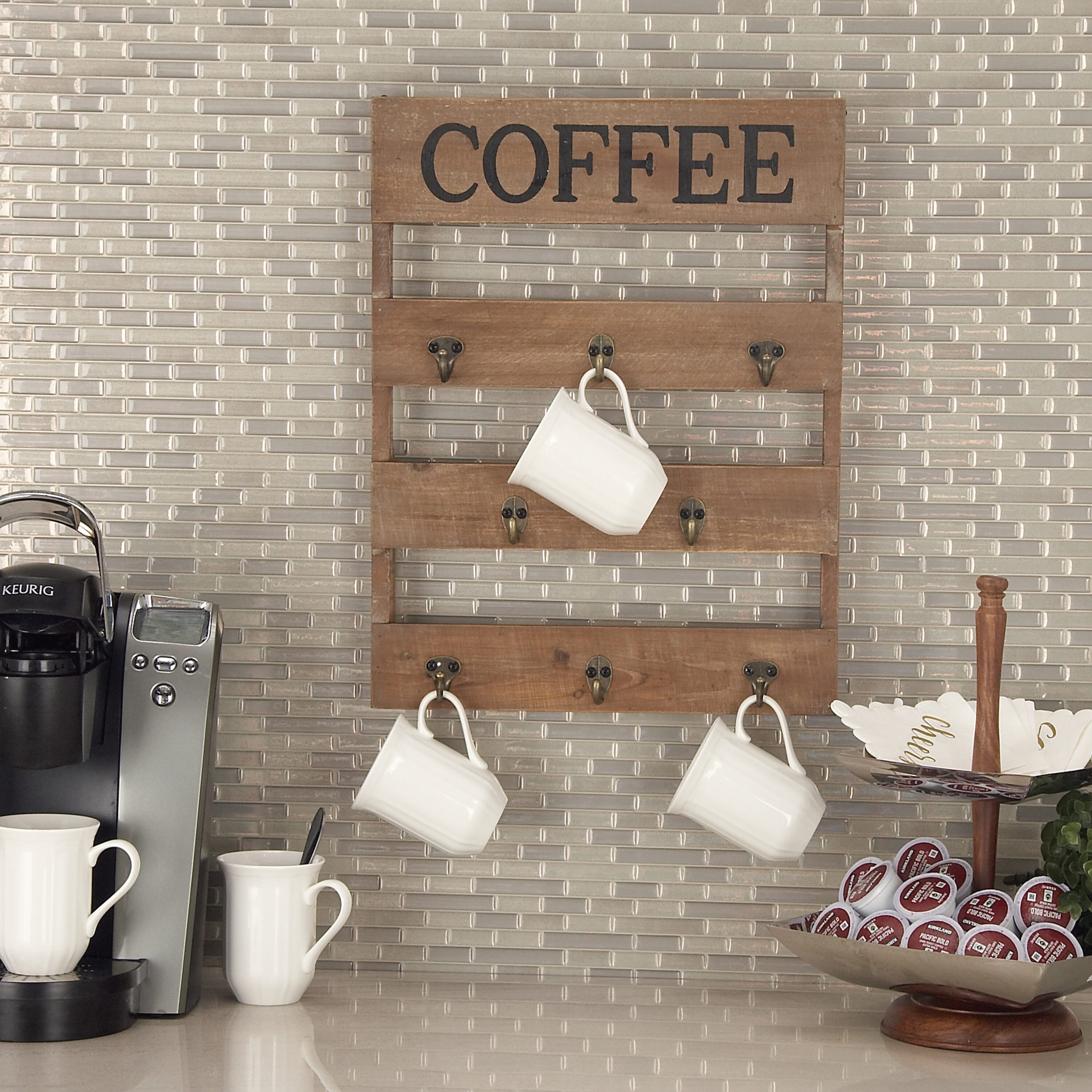 Coffee mug shelves, Tea cup shelf, Mug cubby,Wall mounted shelves