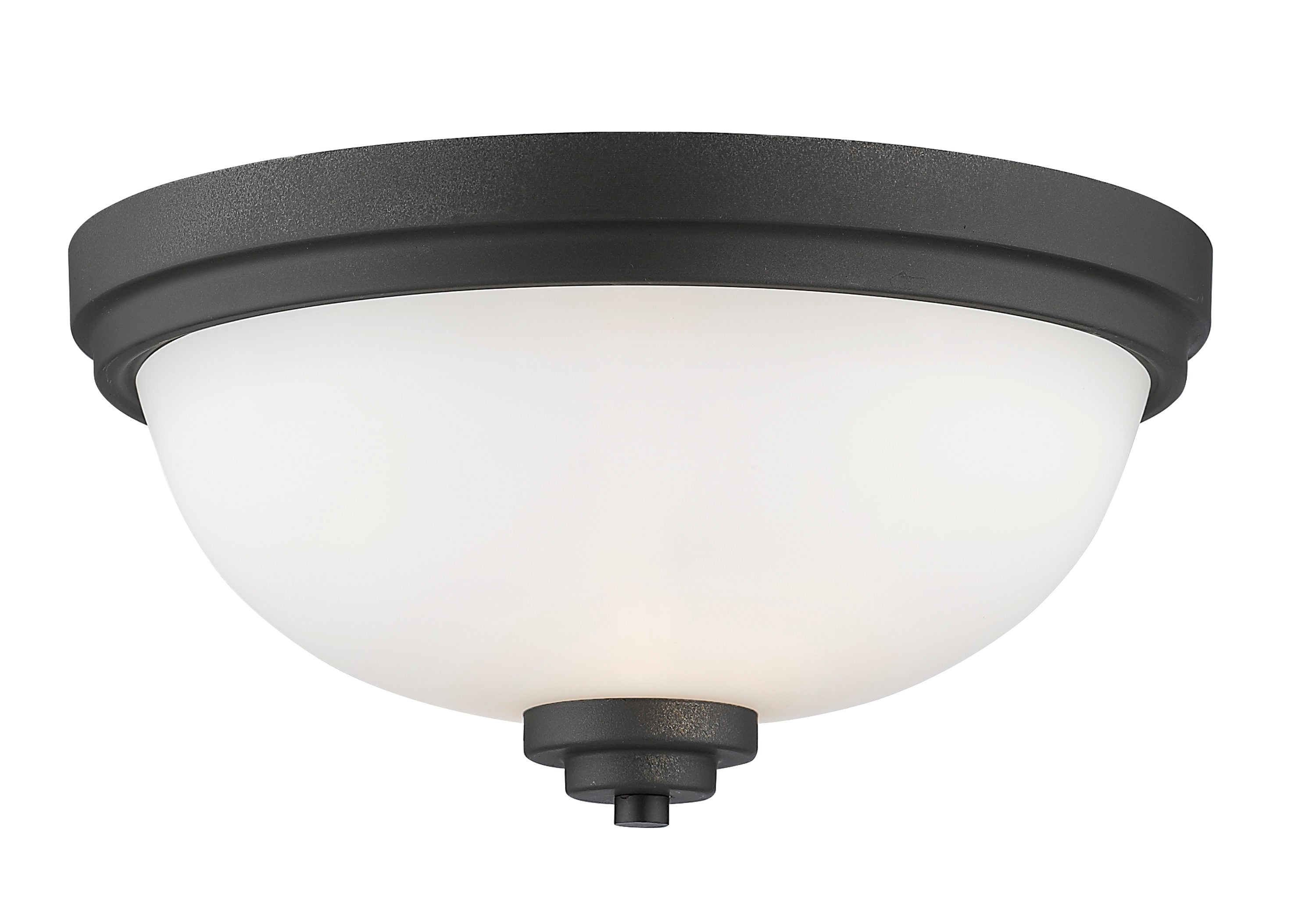 Z-Lite 443F2-BRZ Ashton 2 -Light 13-in Matte Bronze Flush Mount Light