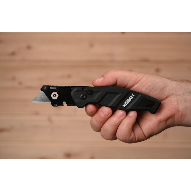 Kobalt Speed Release Folding Lock-Back Utility Knife with 10 Blades