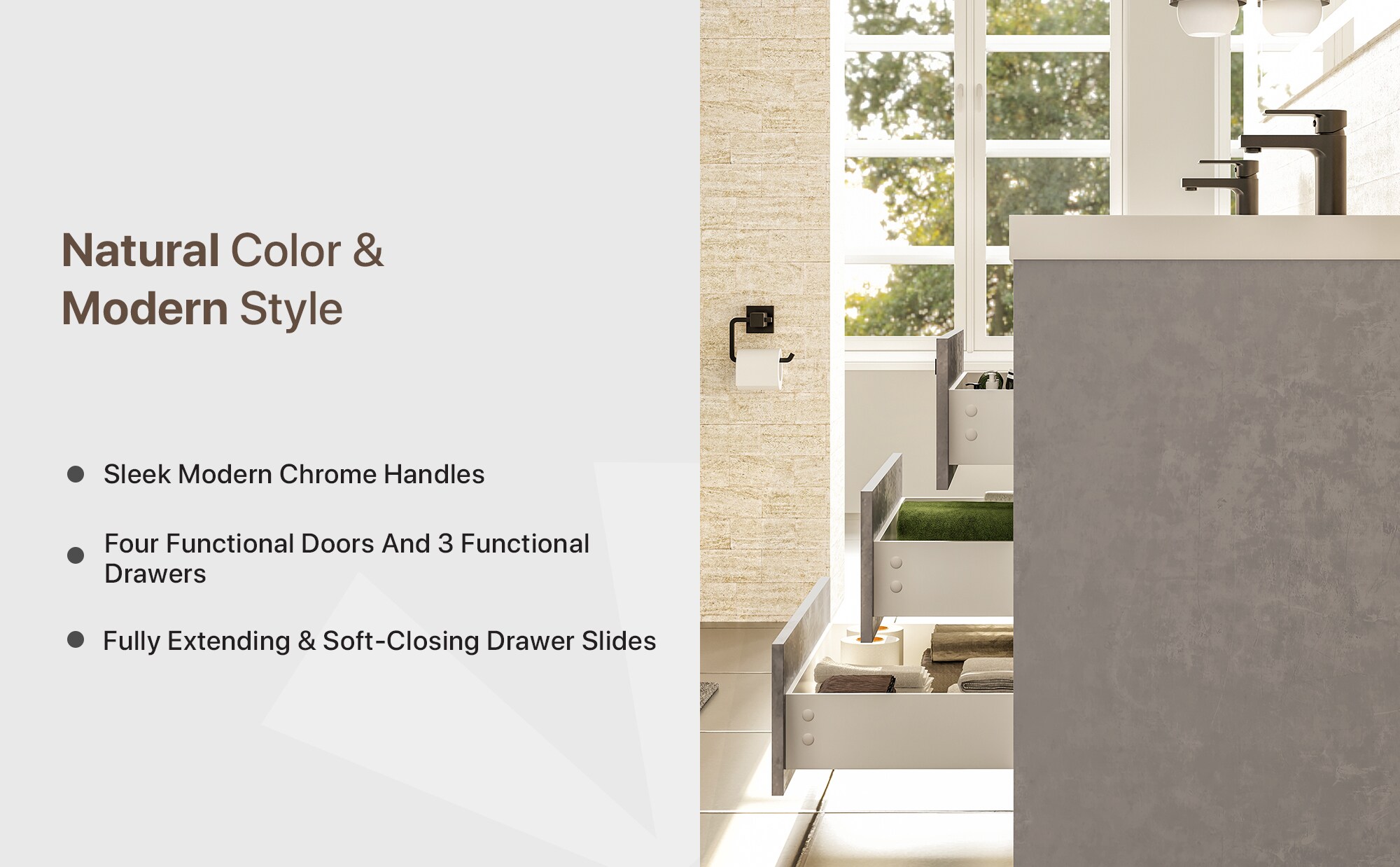 Eviva EVVN1900-8-84CGR Bath-Vanity-Combo - View #9