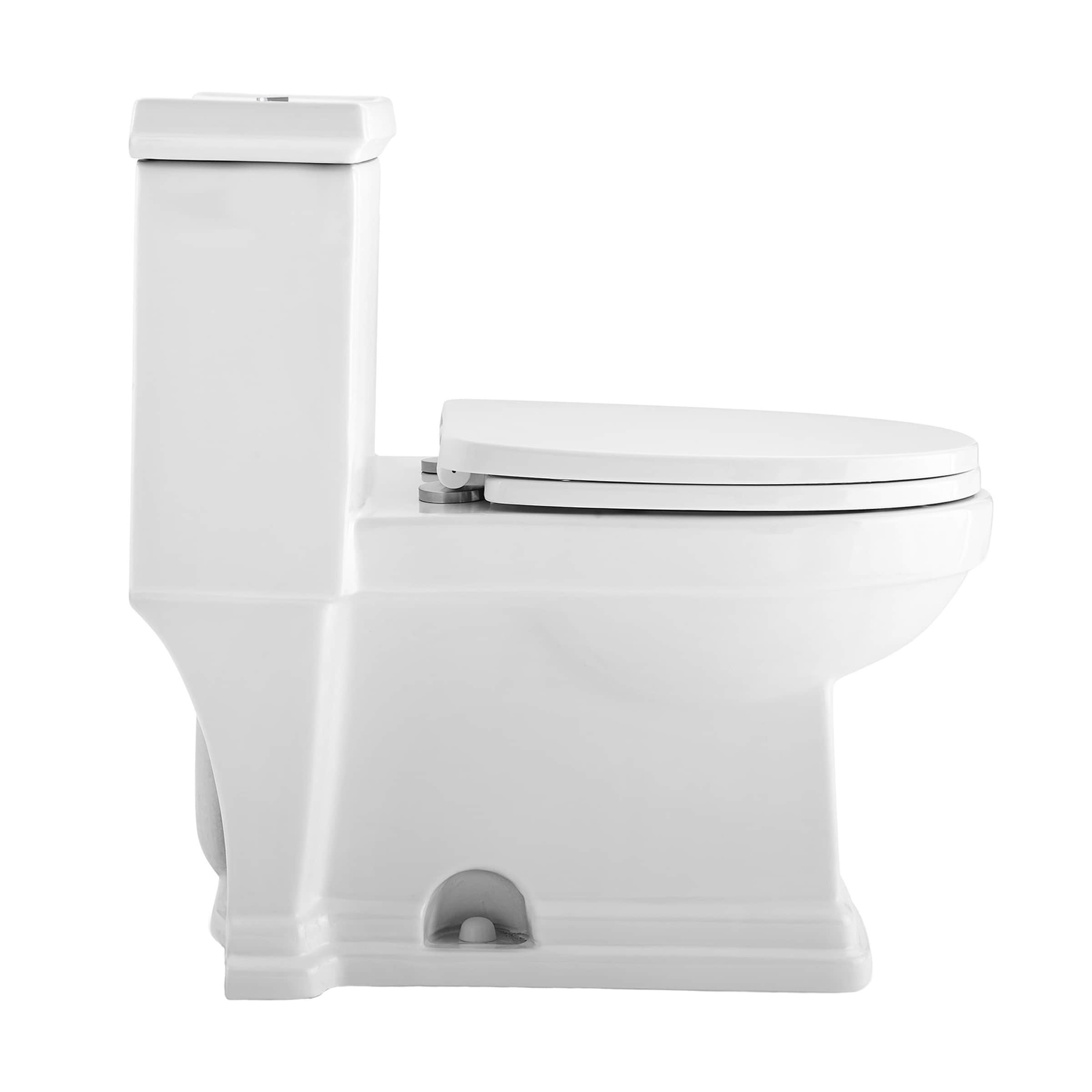 Lausanne White Elongated Dual-Flush Macerating Toilet