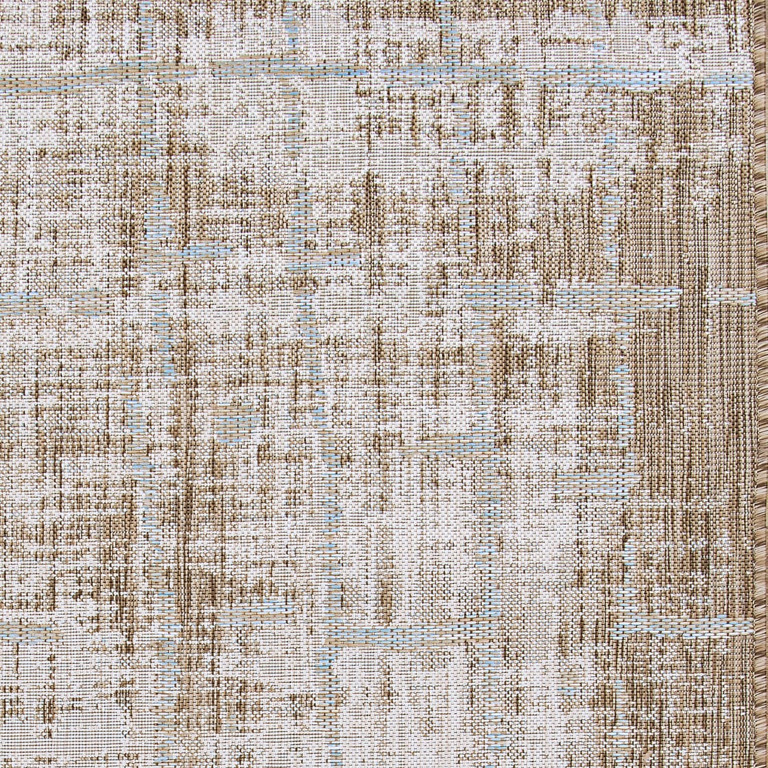 Charm Sand-Ivory 5' x 7' Reversible Synthetic Area Rug