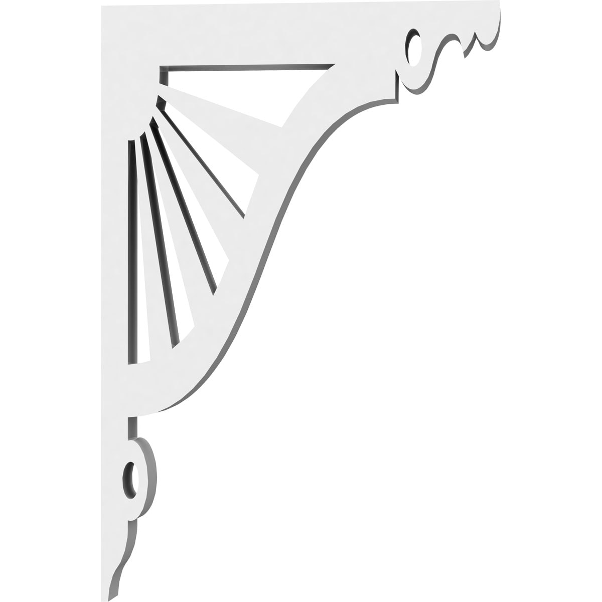 Ekena Millwork BKTP01X04X06MA Exterior-Brackets-Braces - View #3