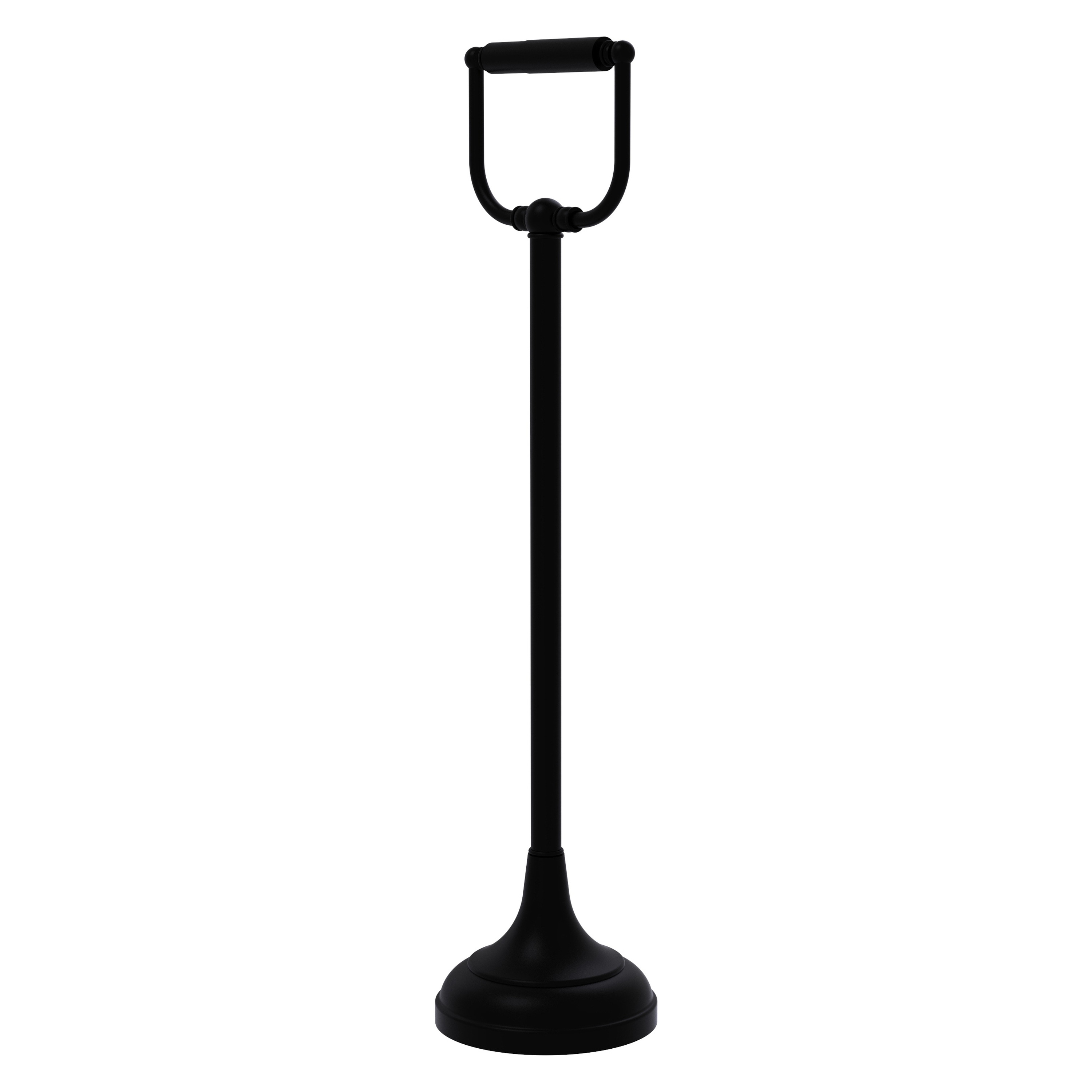 Acehoom 29 in. H Freestanding Toilet Paper Holder in Matte Black