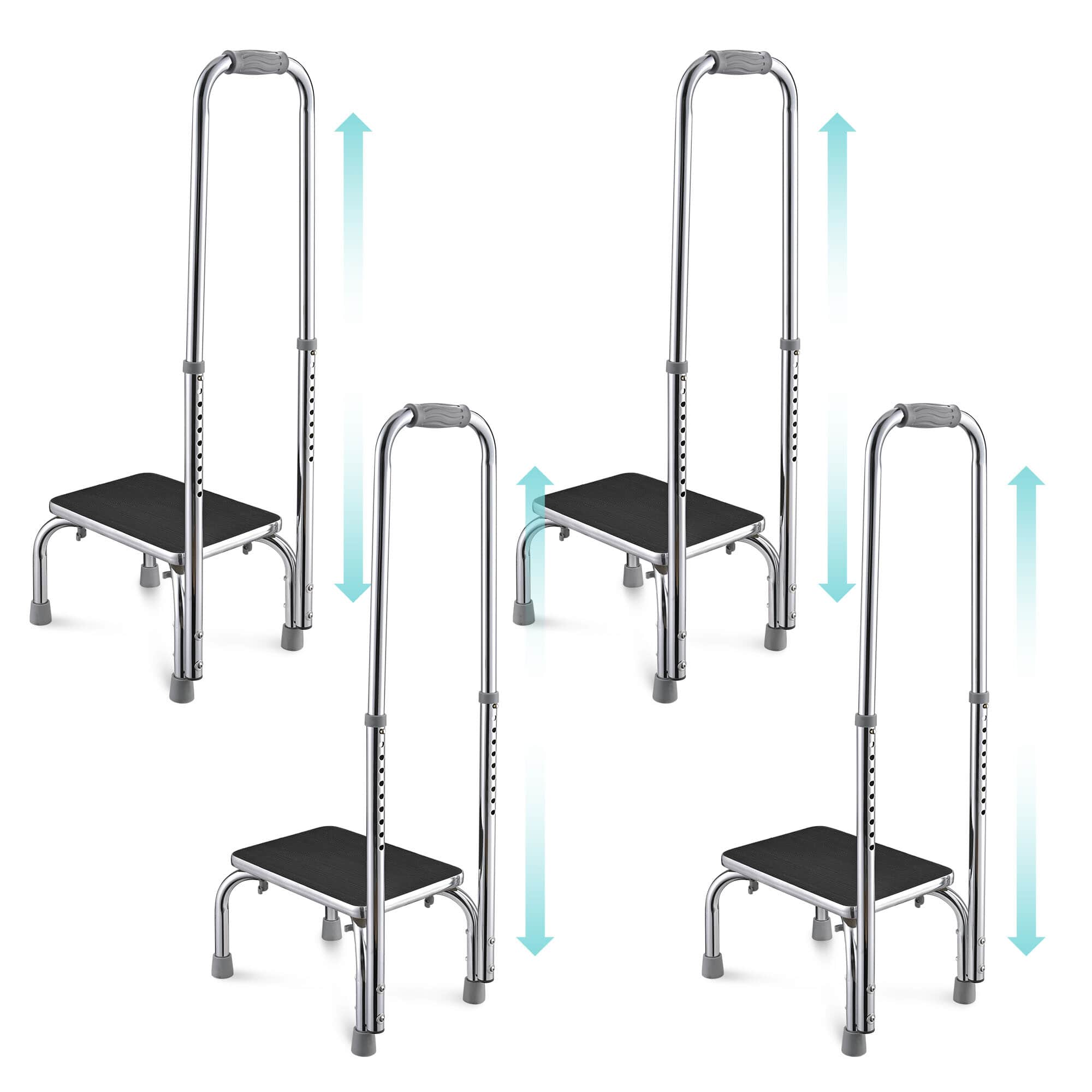 Yescom 38FST002-HD-06X4-LO 4 Packs Medical Step Stool Non-Skid Steel Footstool with Handle for Seniors Kids
