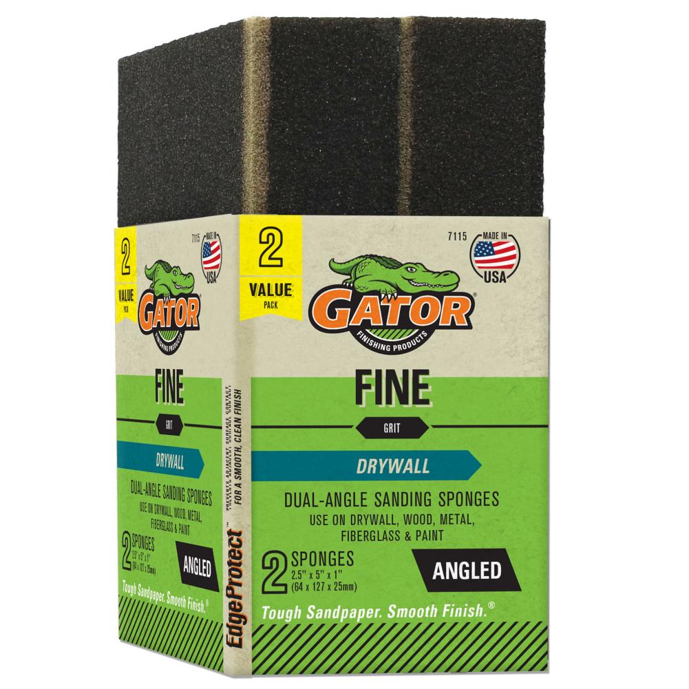 Gator Medium 120-Grit Sanding Sponge 2.93-in x 1-in (2-Pack) in
