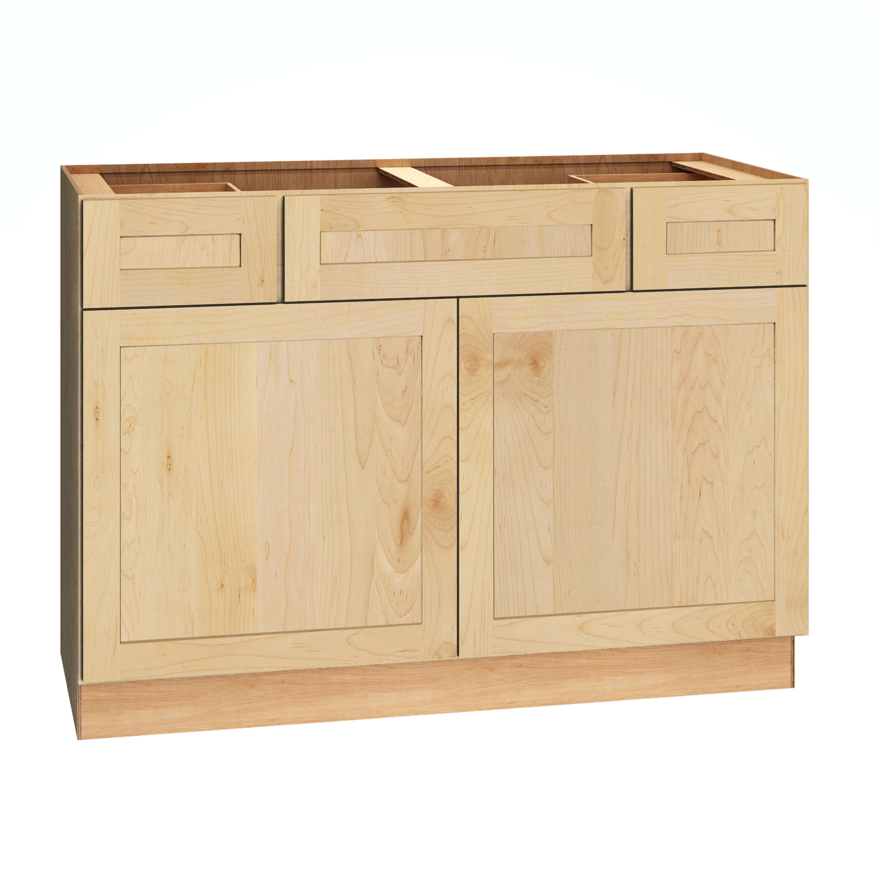 Diamond Express 62J-2VSD483421CS Jamestown 48-in Natural Light Brown Bathroom Vanity Base Cabinet without Top