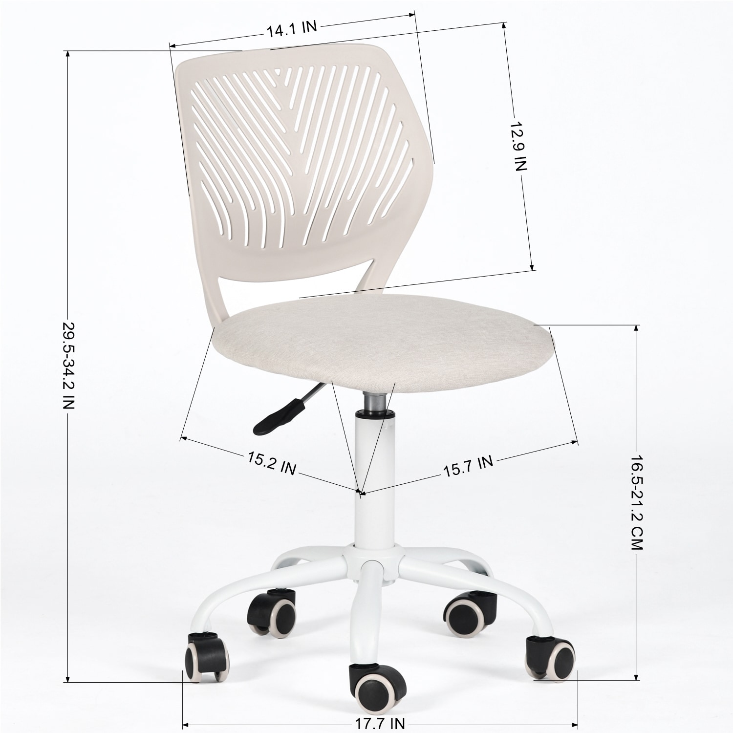 Homy Casa CARNATION CREAM VNEW Office-Chairs - View #3