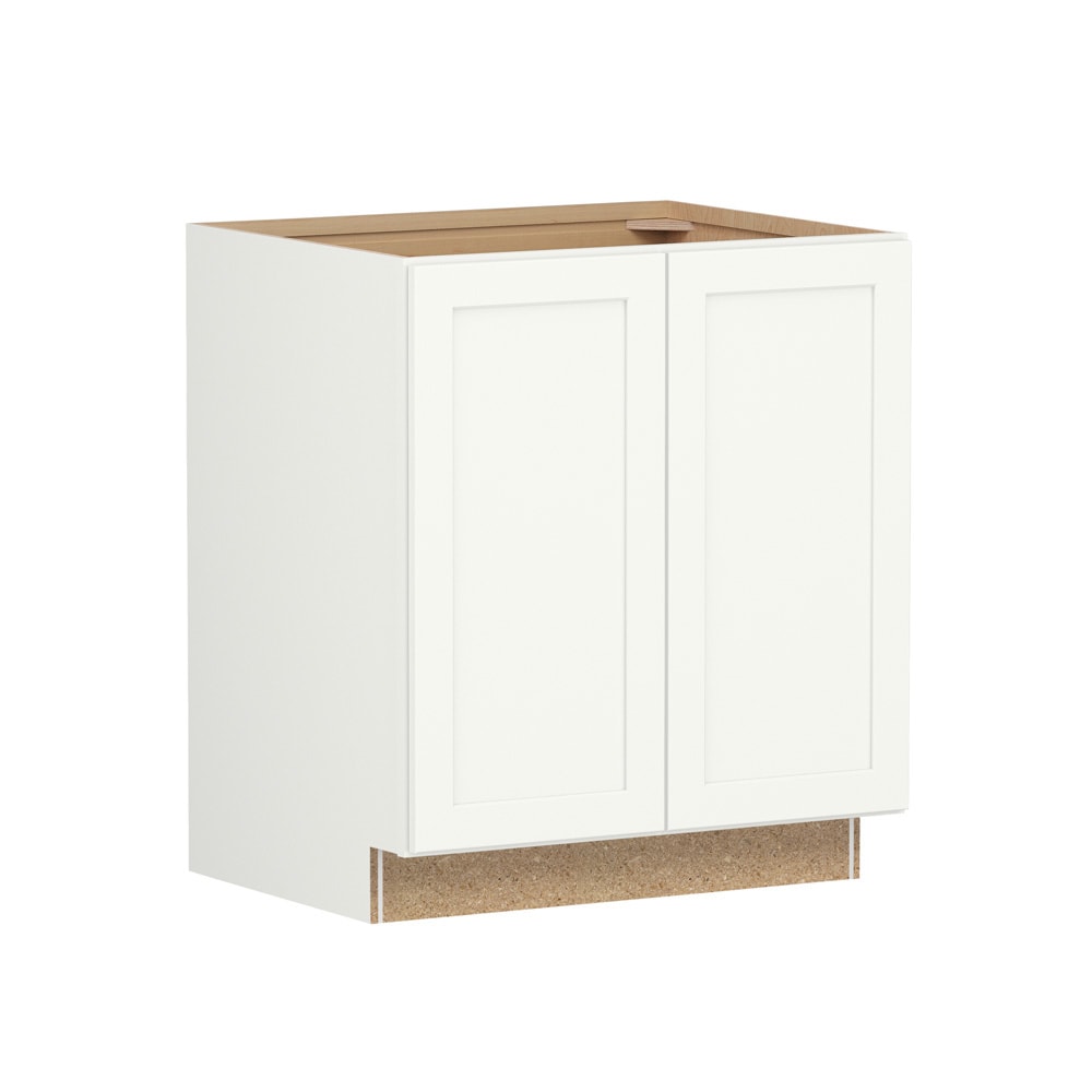 Shenandoah Breckenridge FOL 30-in W x 34.5-in H x 24-in D Linen Painted Base Fully Assembled Cabinet Recessed Panel Shaker #B30BTFH-29MPS