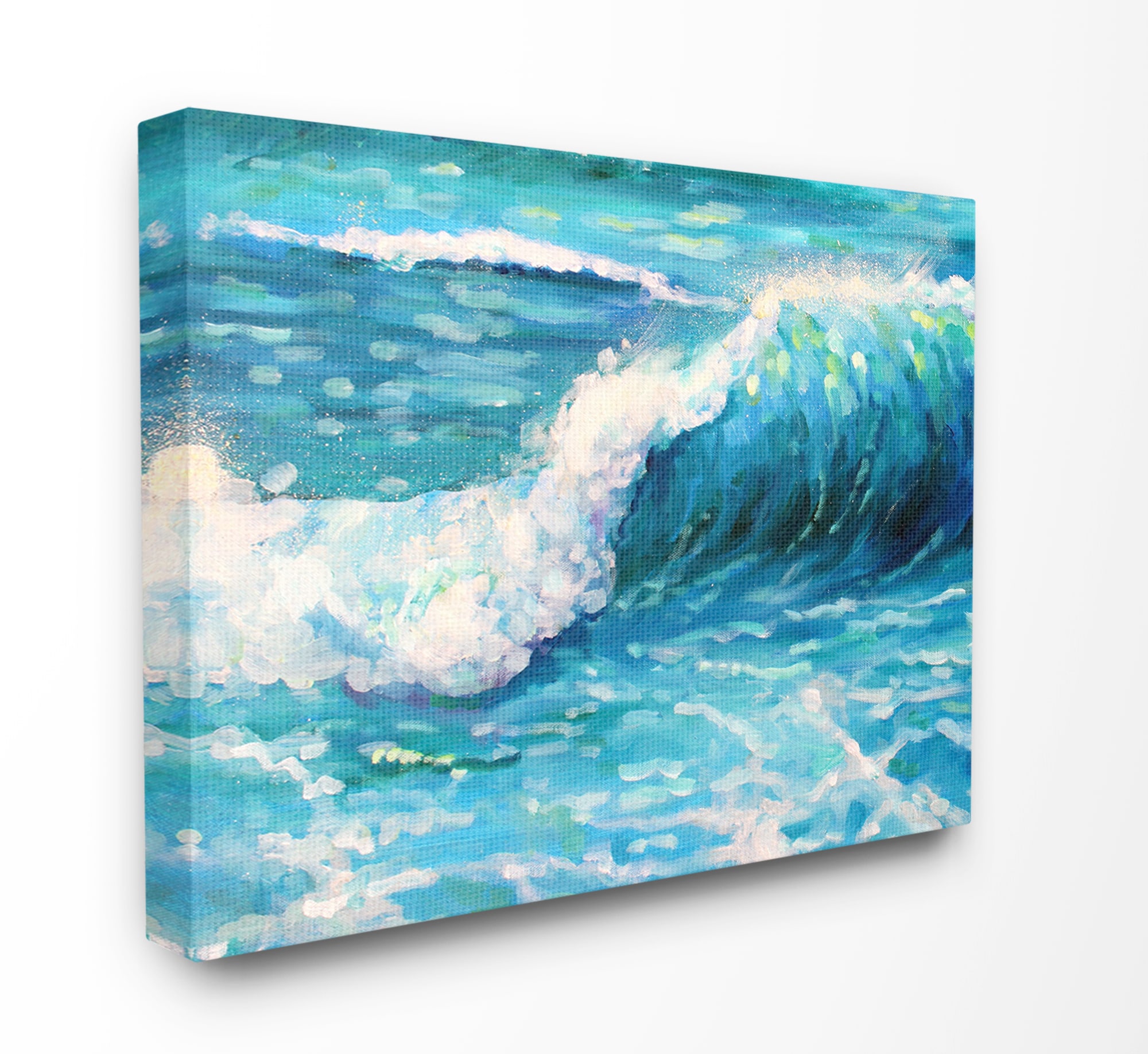 30x40 Large Original Colorful Painting on Canvas Abstract Waves