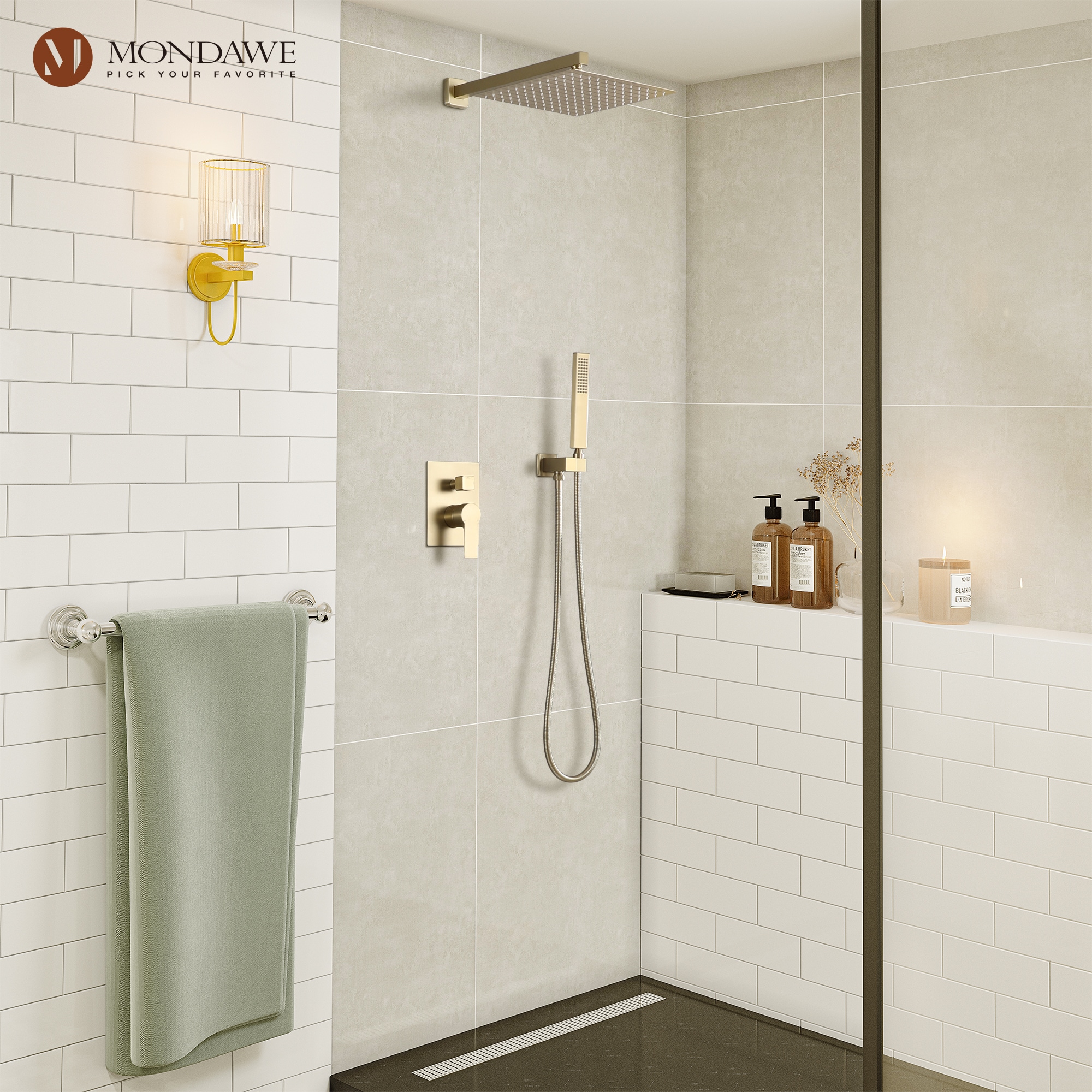 Mondawe MD-SMD03BG Showerhead-Bar-Panels - View #9