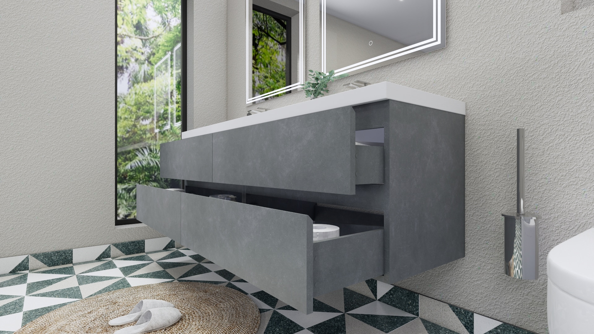Moreno Bath MOB72-CG Bath-Vanity-Combo - View #9