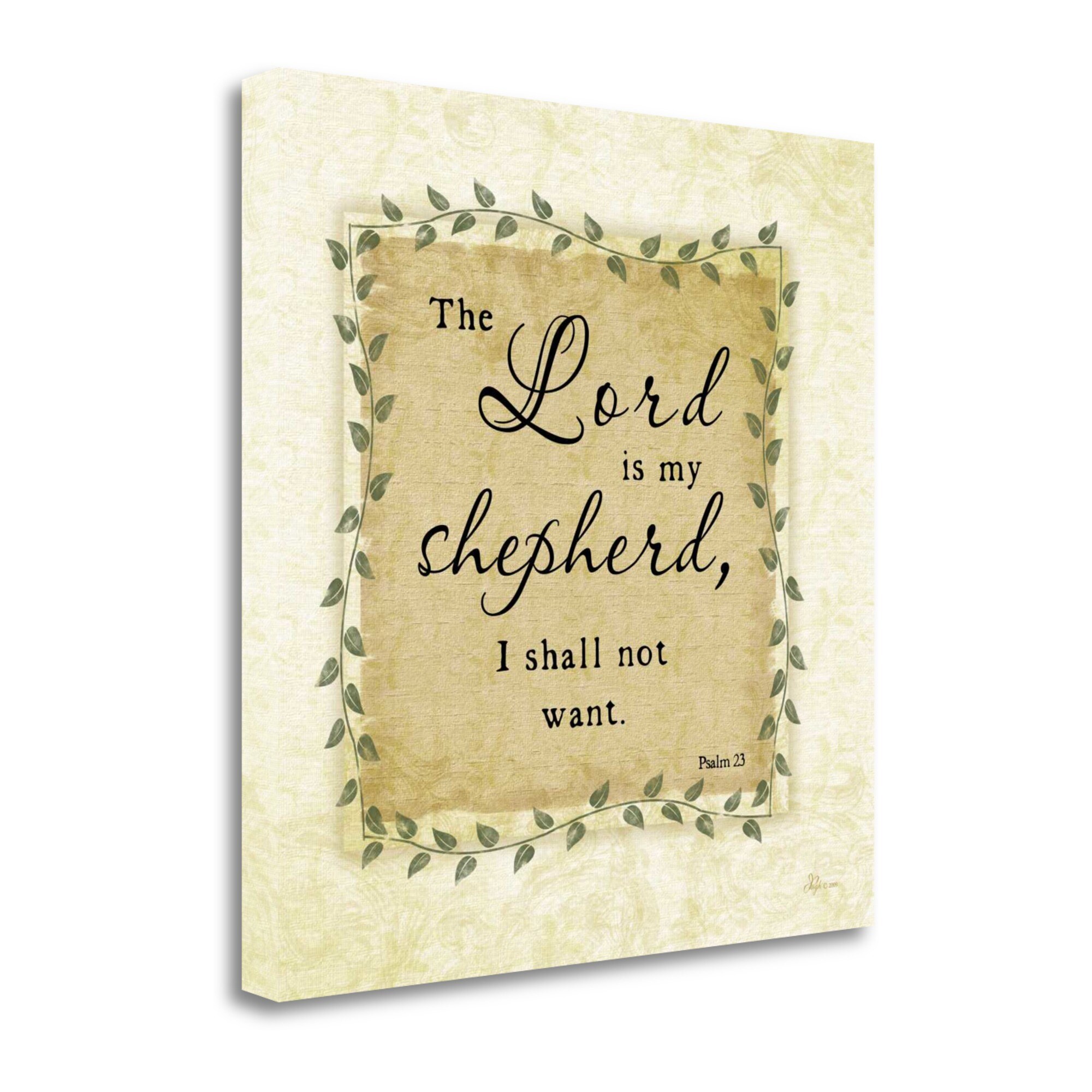Tangletown Fine Art SBJP1601-2424C The Lord Is My Shepherd Jennifer Pugh 24-in H x 24-in W Inspirational Print on Canvas