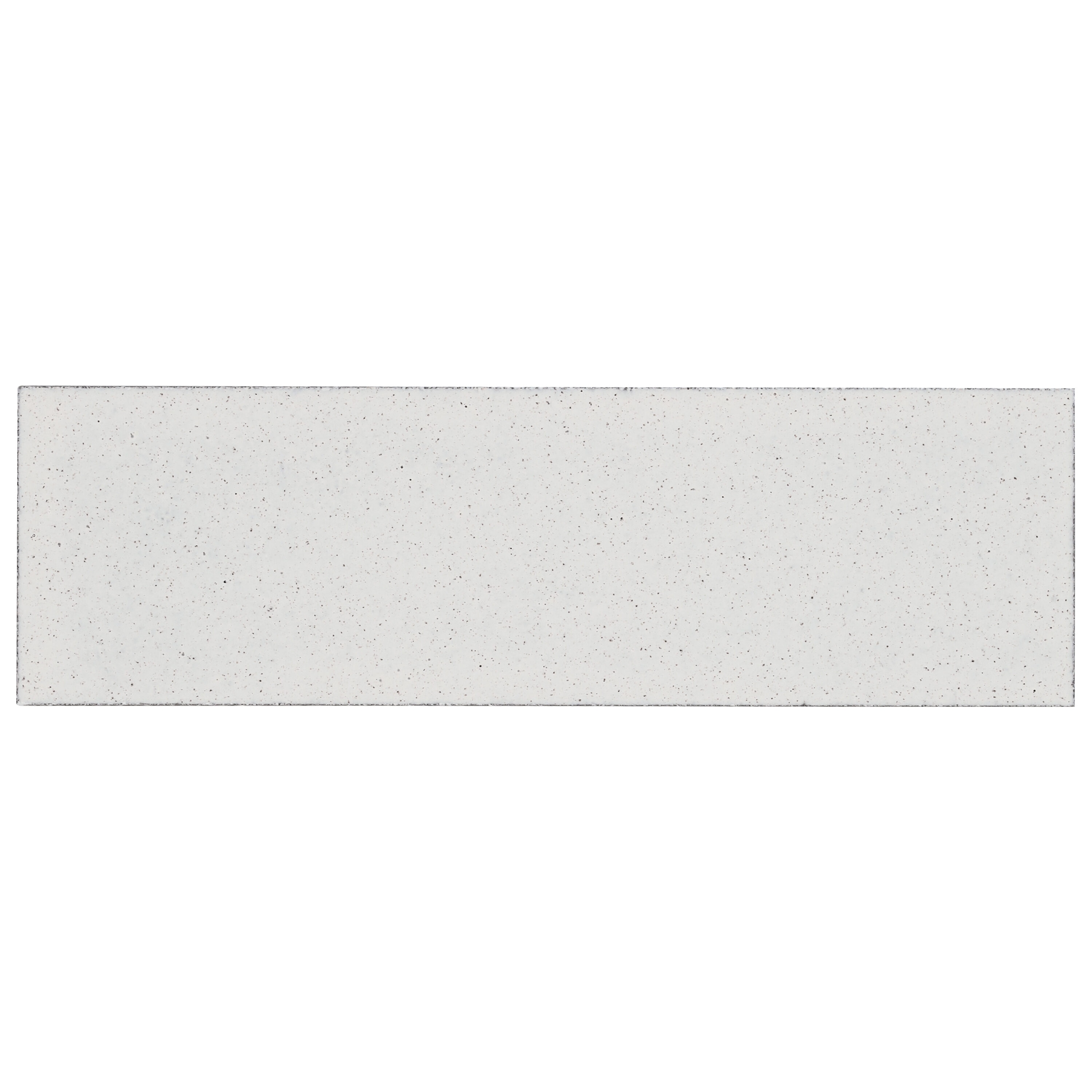 Cotton Glossy White Lava Stone Subway Wall Tile 2" x 8"