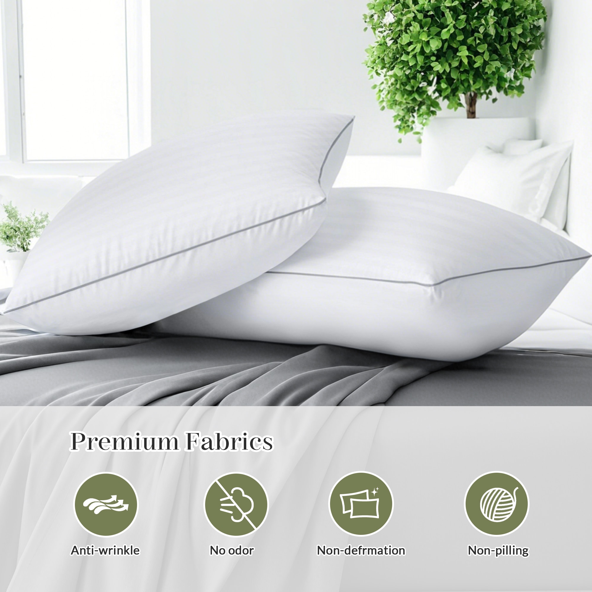 JEAREY JE-HXZ-WH-Q Bed-Pillows - View #3