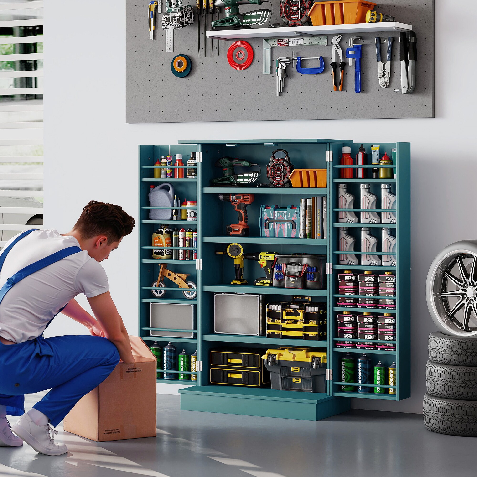 HomCom 83A-037V81BU Pull-Out-Cabinet-Baskets - View #7