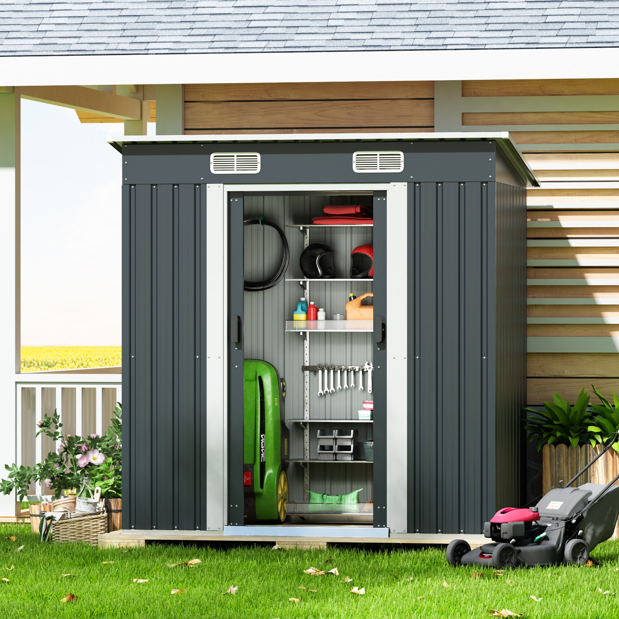 Jaxpety HG61N0734 Metal-Storage-Buildings-Sheds - View #9