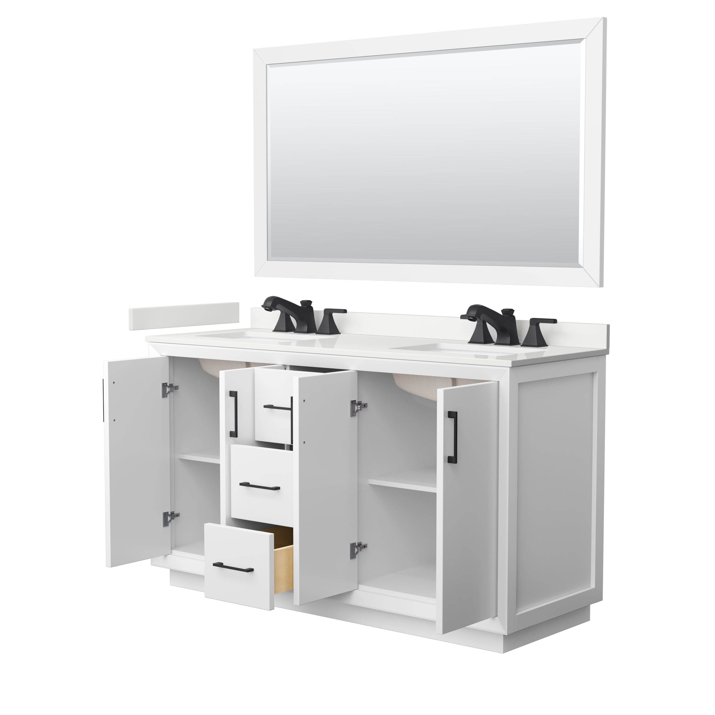 Wyndham Collection WCF414160DWBWQUS3M58 Bath-Vanity-Combo - View #2