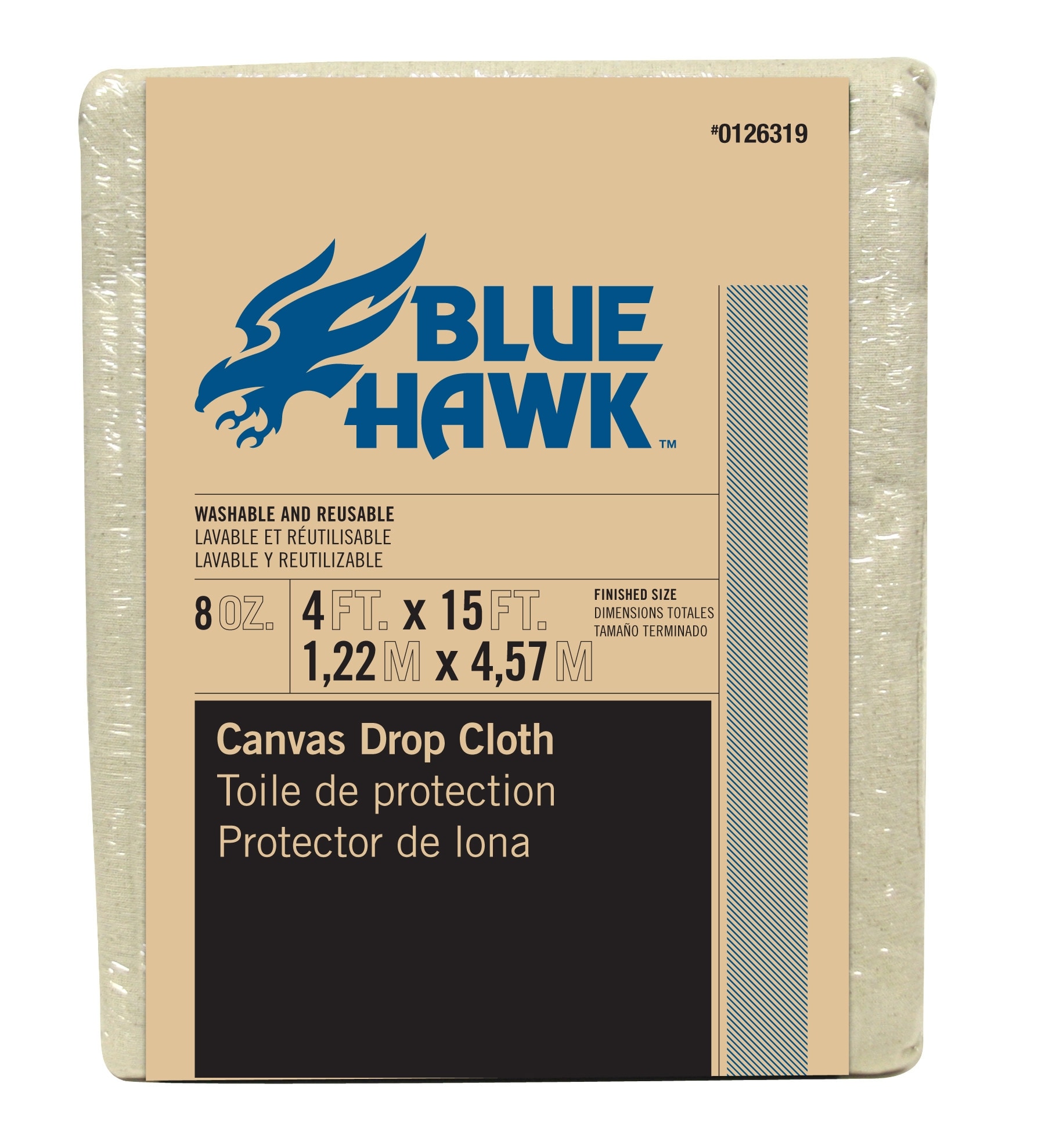 Blue Hawk Canvas 8 OZ 4 ft x 15 ft Drop Cloth at Lowes