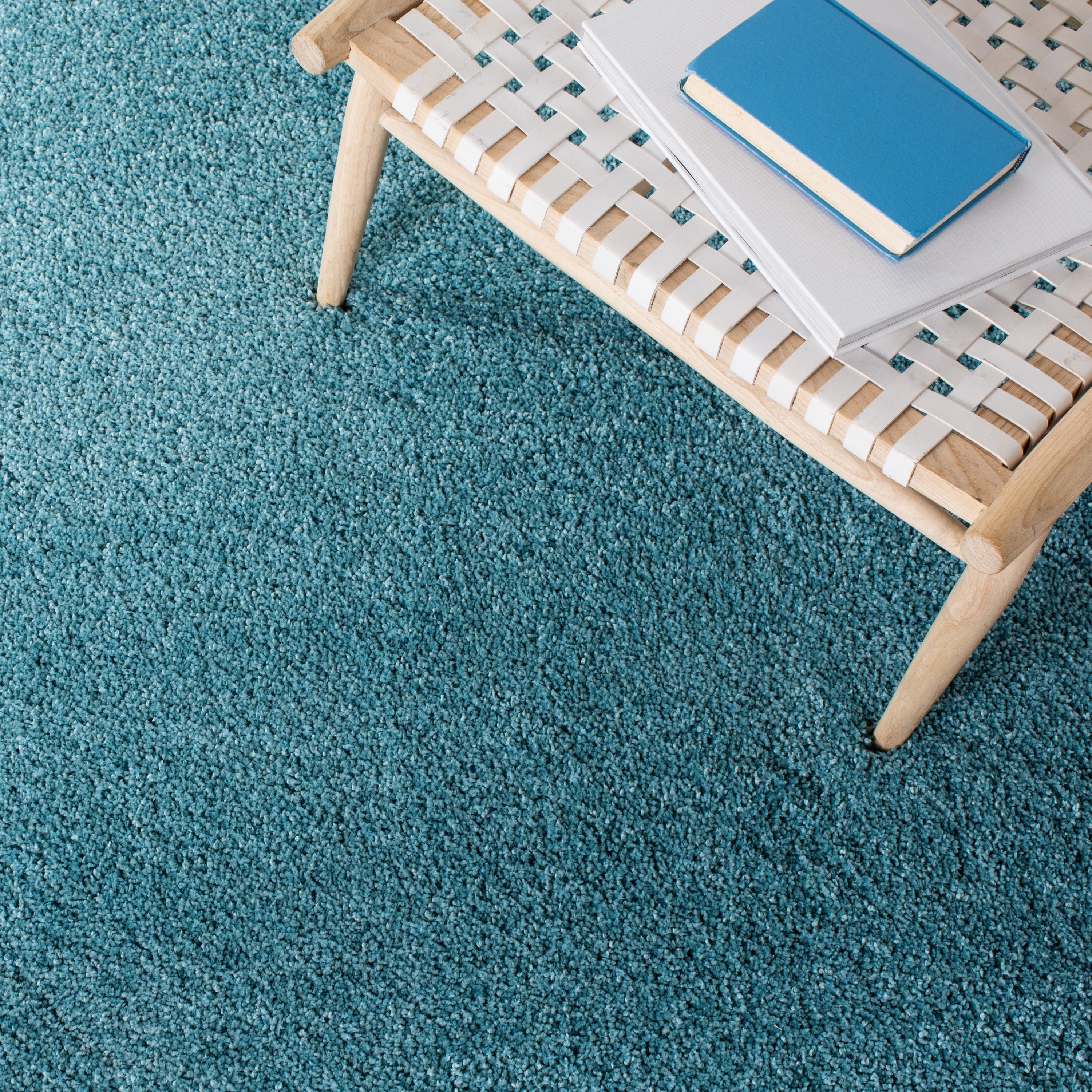 Safavieh Milan Shag 8 X 10 (ft) Aqua Blue Indoor Solid Area Rug SG180 ...