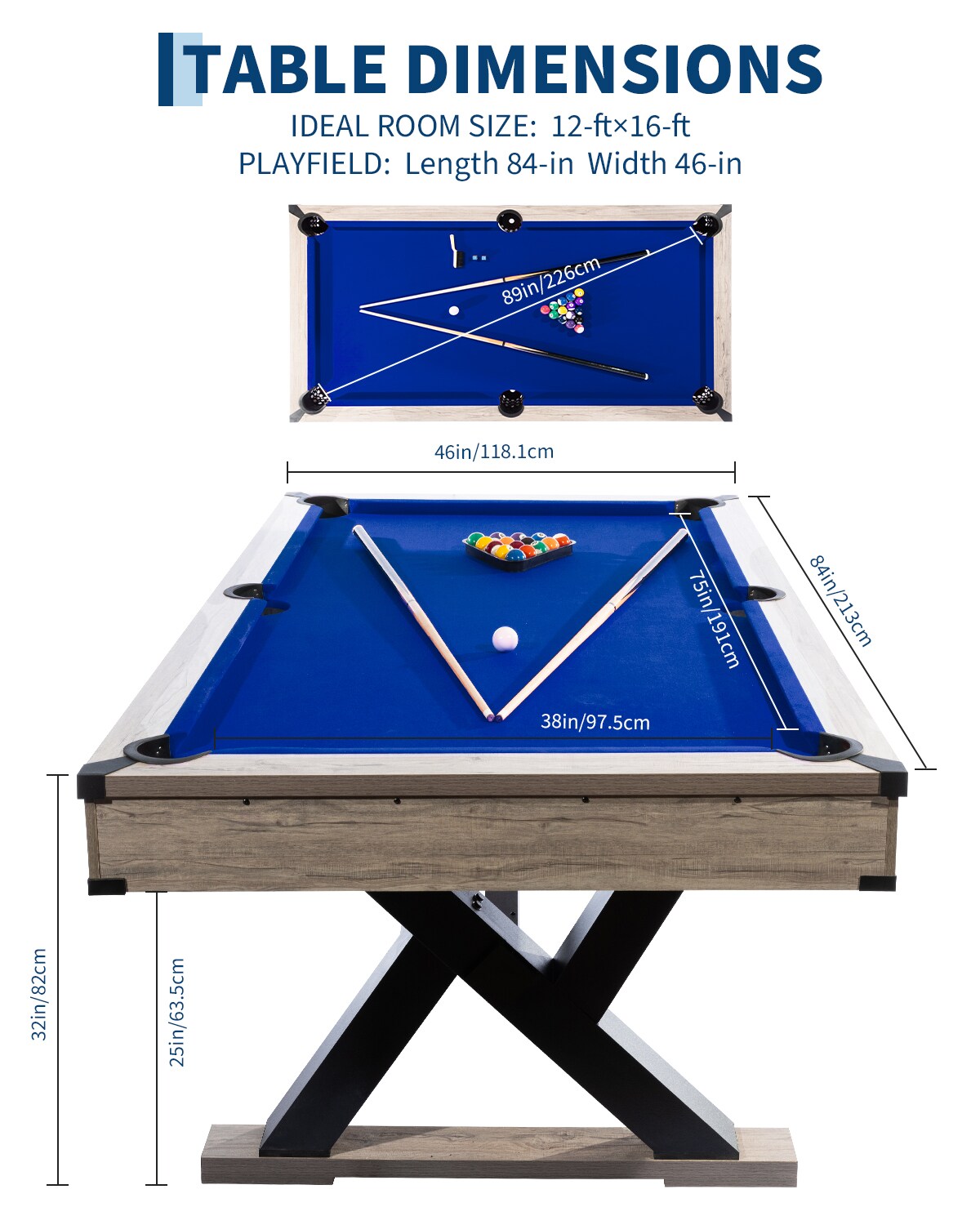 GarveeLife C3H-HWEUBGNF0WH-CJ Pool-Table - View #8