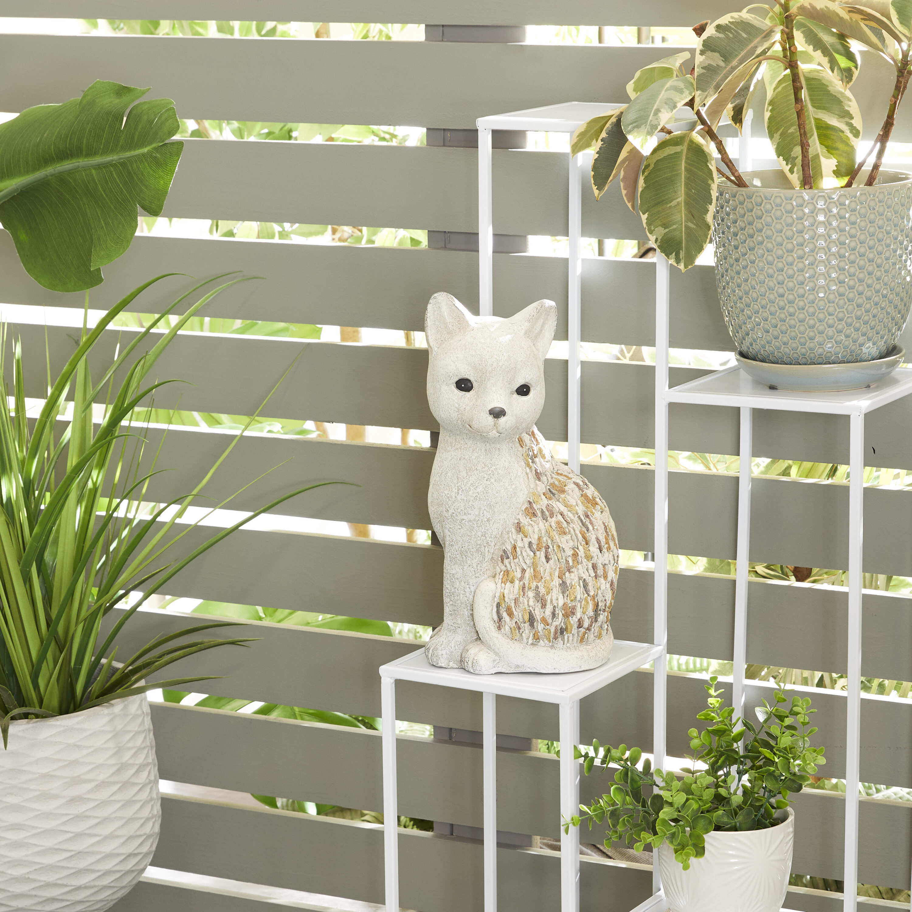 Grayson Lane 66926 13.9 H x 7.15 W White Animal Garden Statue