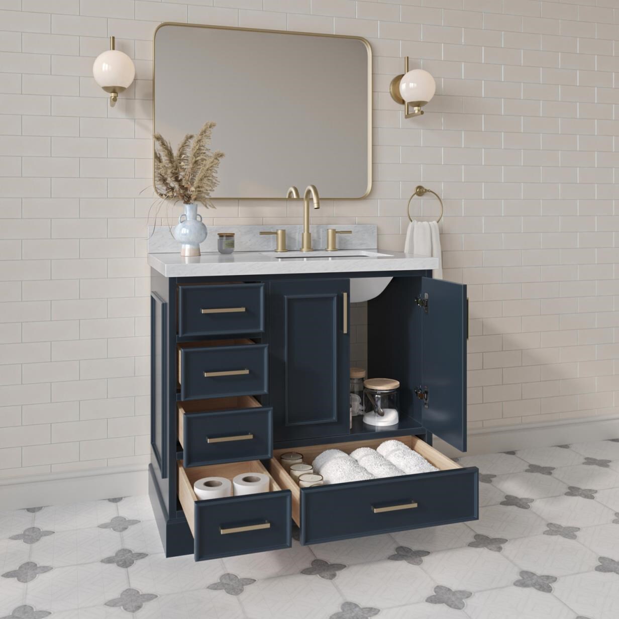 ARIEL M037SRCWRVOMNB Bath-Vanity-Combo - View #3