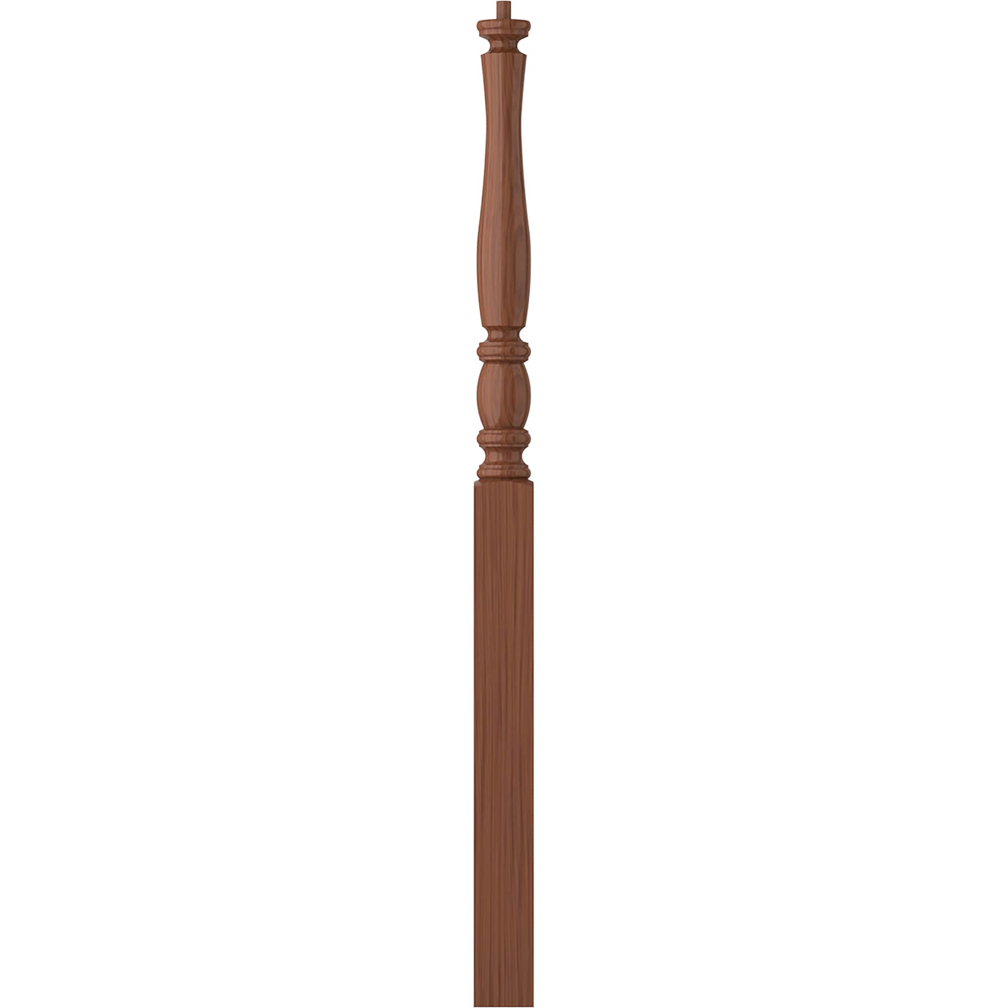 L.J. Smith Stair Systems LJP-3214-C LaSalle 3-in x 50-in Unfinished Cherry Starting Stair Newel Post