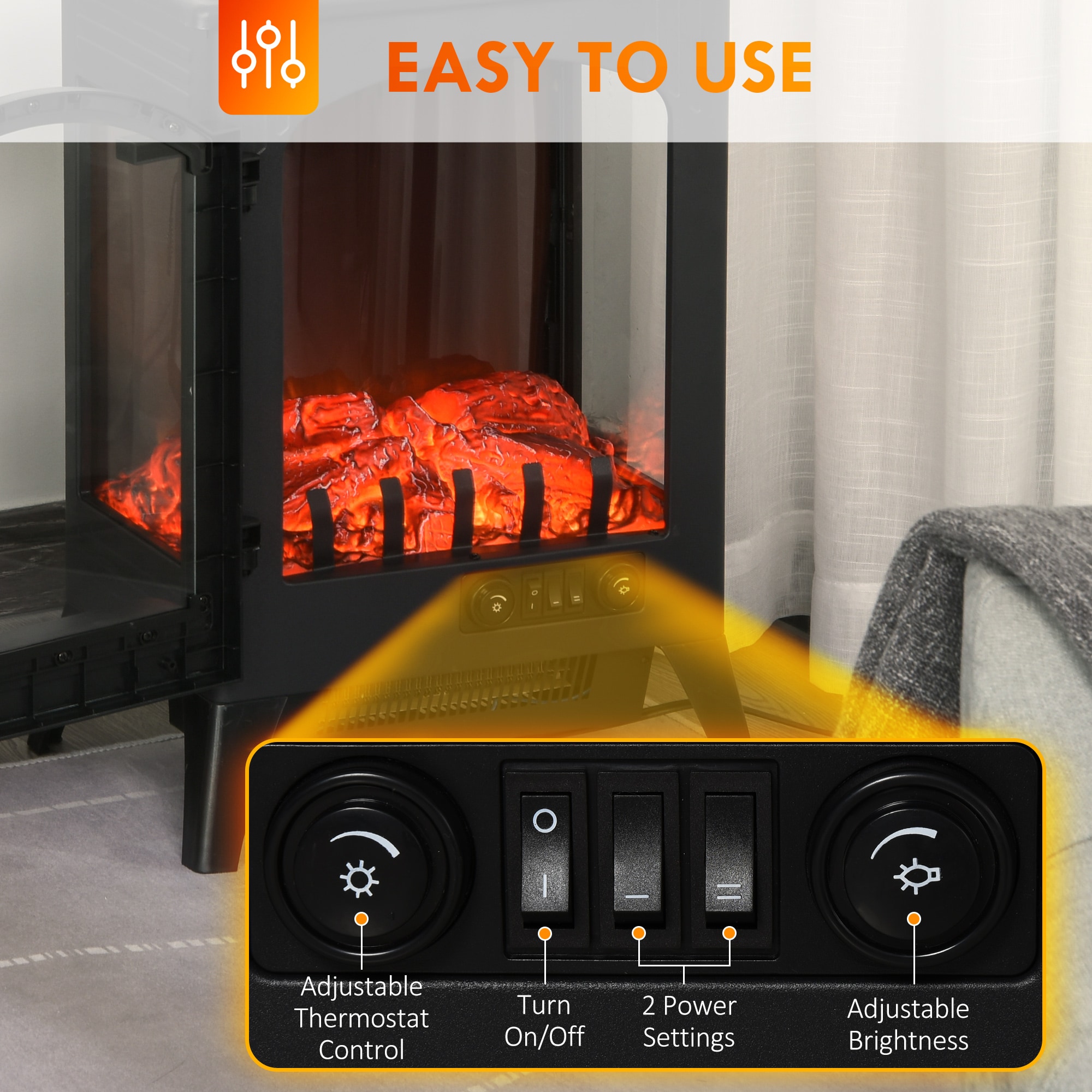Siavonce ZX-D0102HEBEN7 Electric-Fireplaces - View #6
