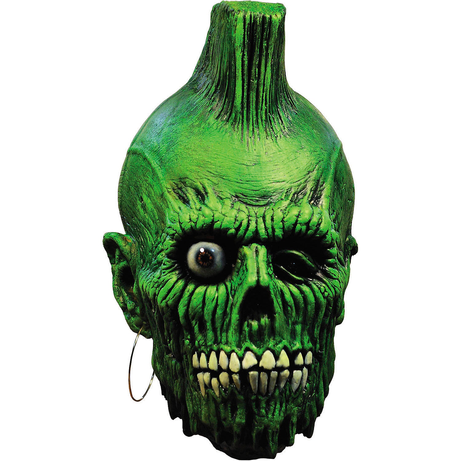 Halloween Express MATTEM104 Adults Return of the Living Dead™ Mohawk Zombie Overhead Latex Mask - One Size