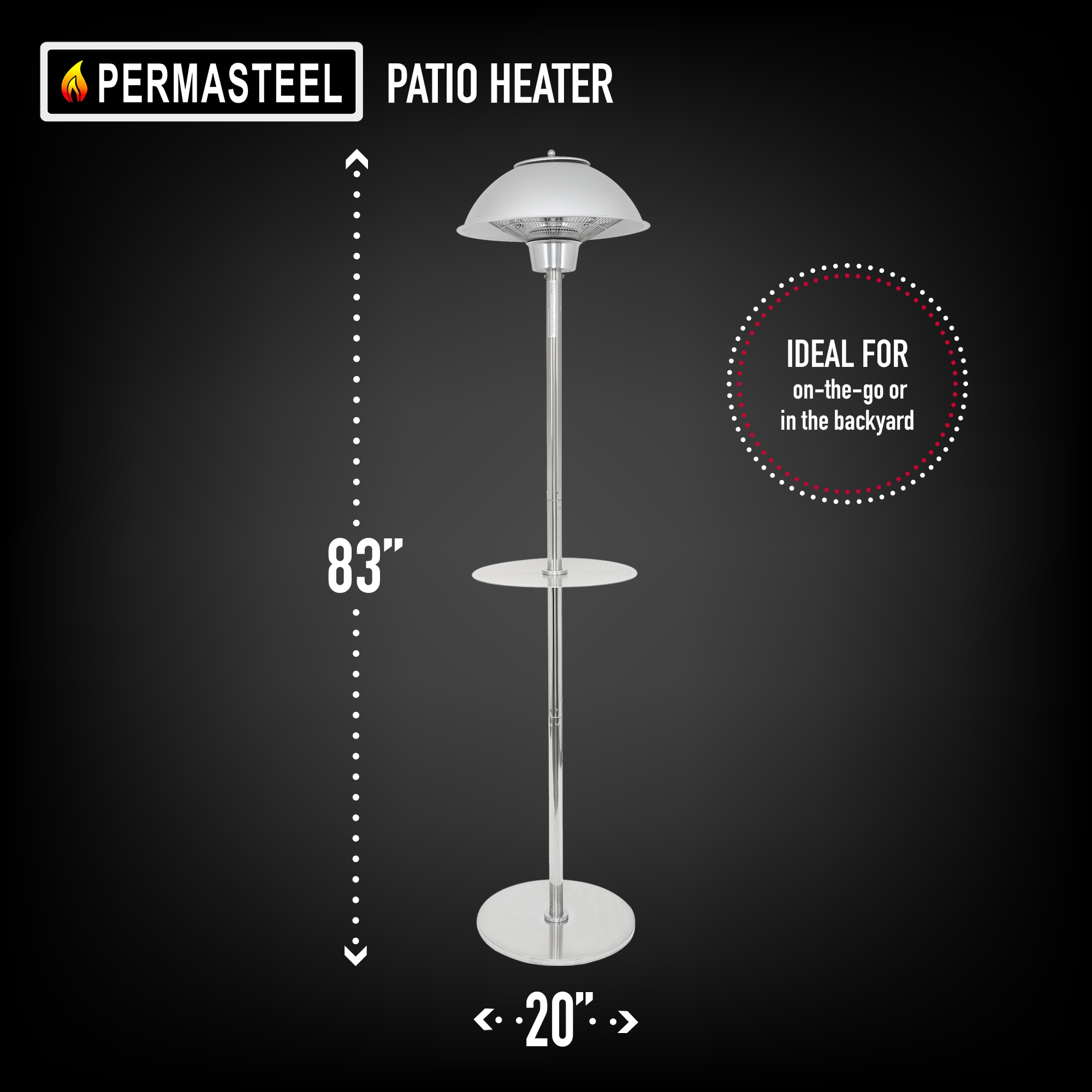 Permasteel PH-90202-SS Outdoor-Electric-Patio-Heaters - View #4