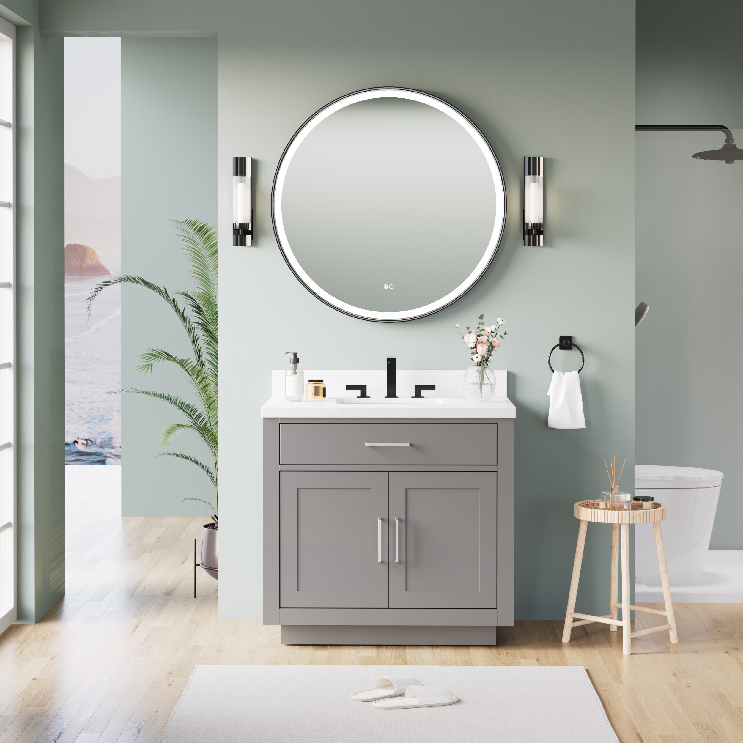Forclover ALF-9W36RBM Framed-Bath-Mirrors - View #2