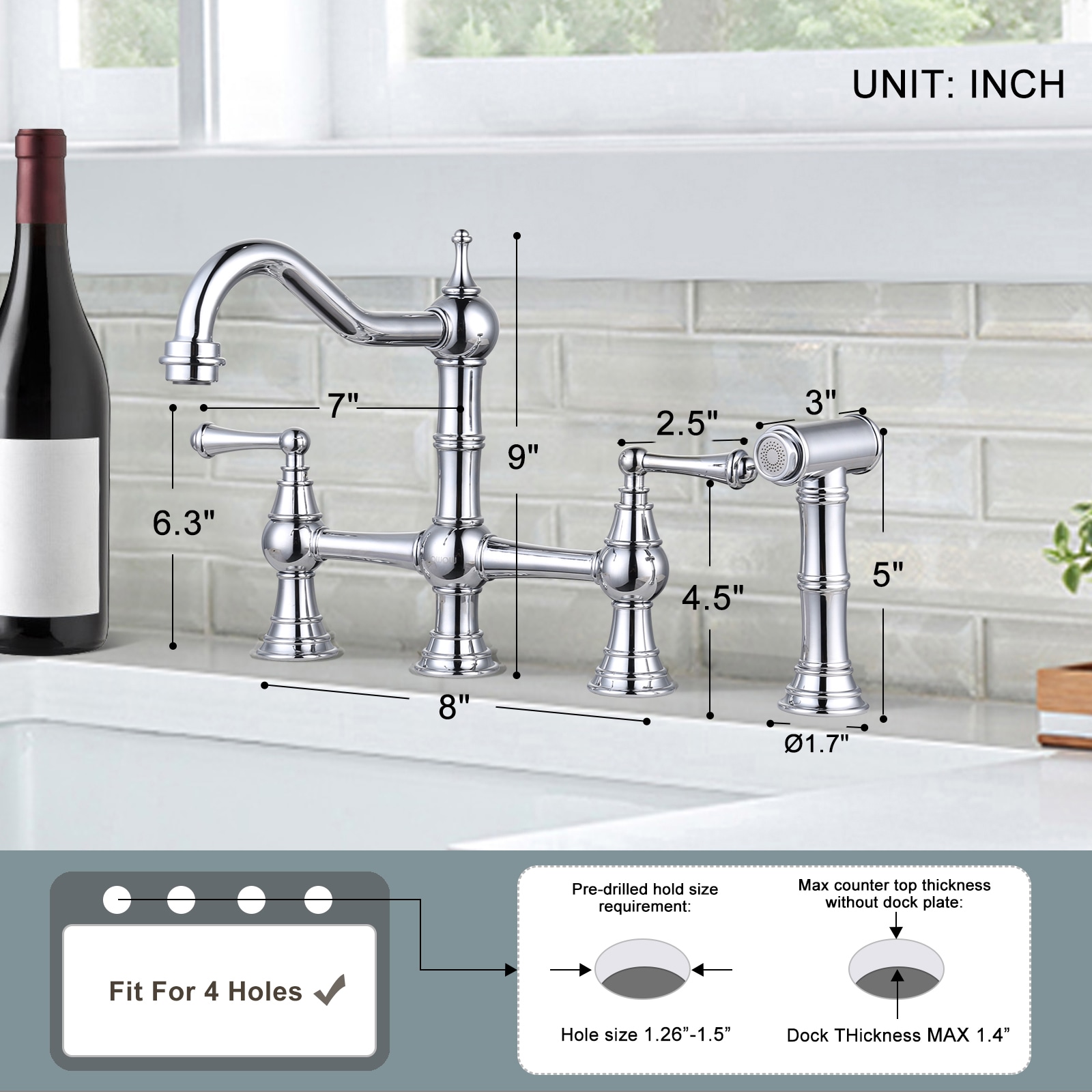 WOWOW 23115A1C-LW Kitchen-Faucets - View #6
