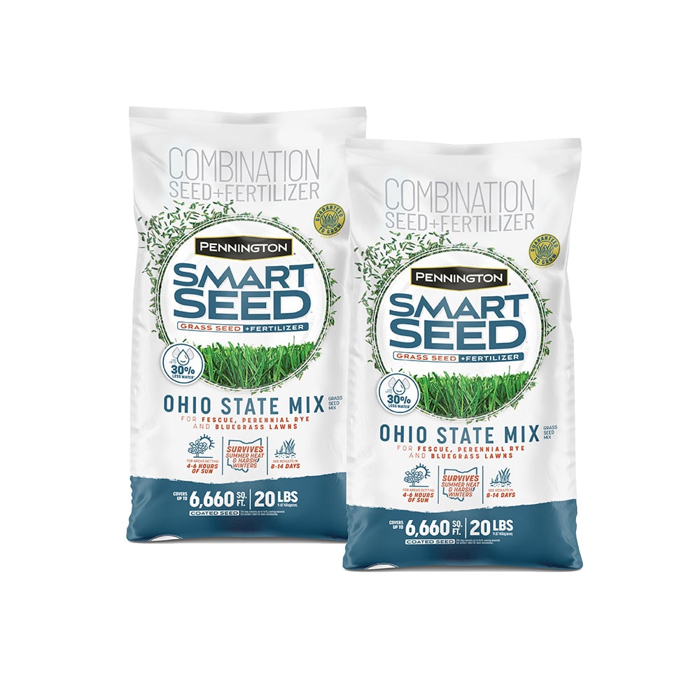 Pennington 100550238 Smart Seed Ohio State 2 -Pack 19-lb Mixture/Blend Grass Seed