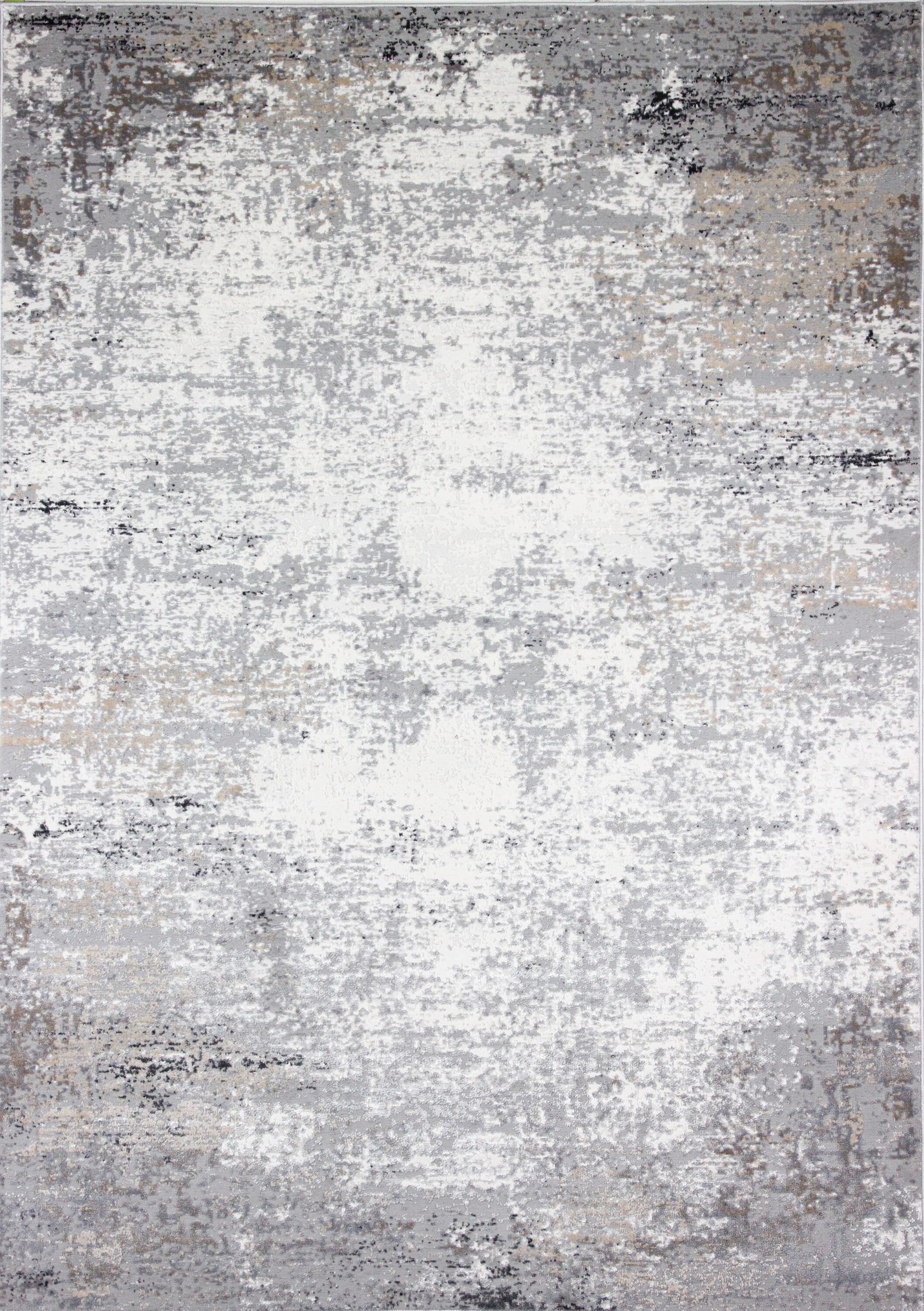 Bashian 649652298566 9 X 12 (ft) Ivory/Grey Indoor Geometric Industrial Area Rug