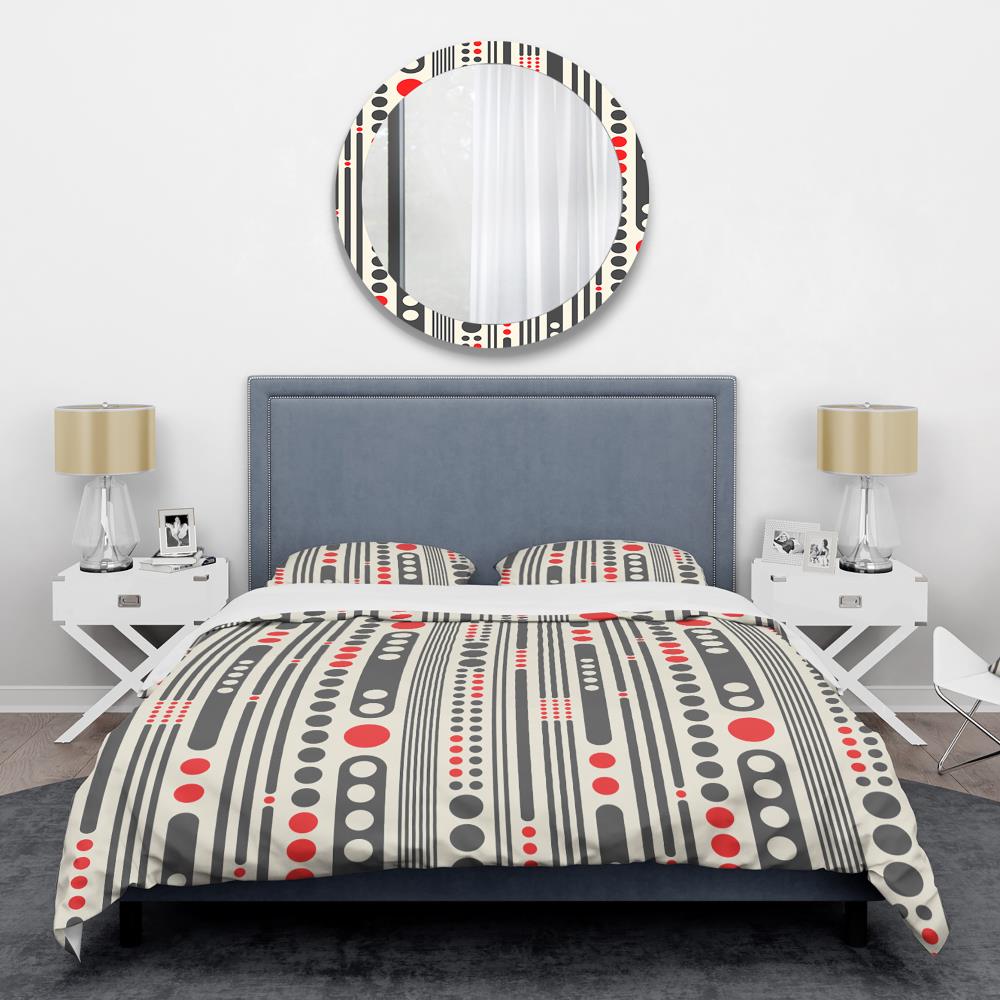 Designart BED24134-T 3 -Piece Black Twin Duvet cover Set