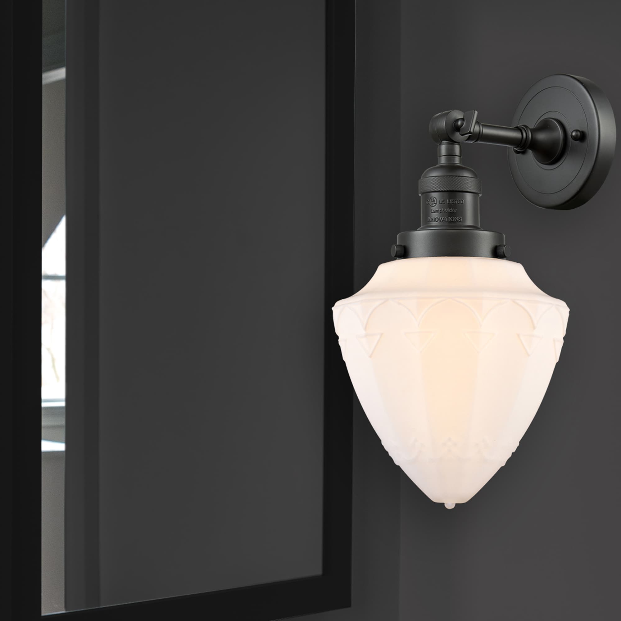 Innovations Lighting 203-OB-G661-7 Bullet 7-in W 1 -Light Oil-rubbed Bronze Wall Sconce
