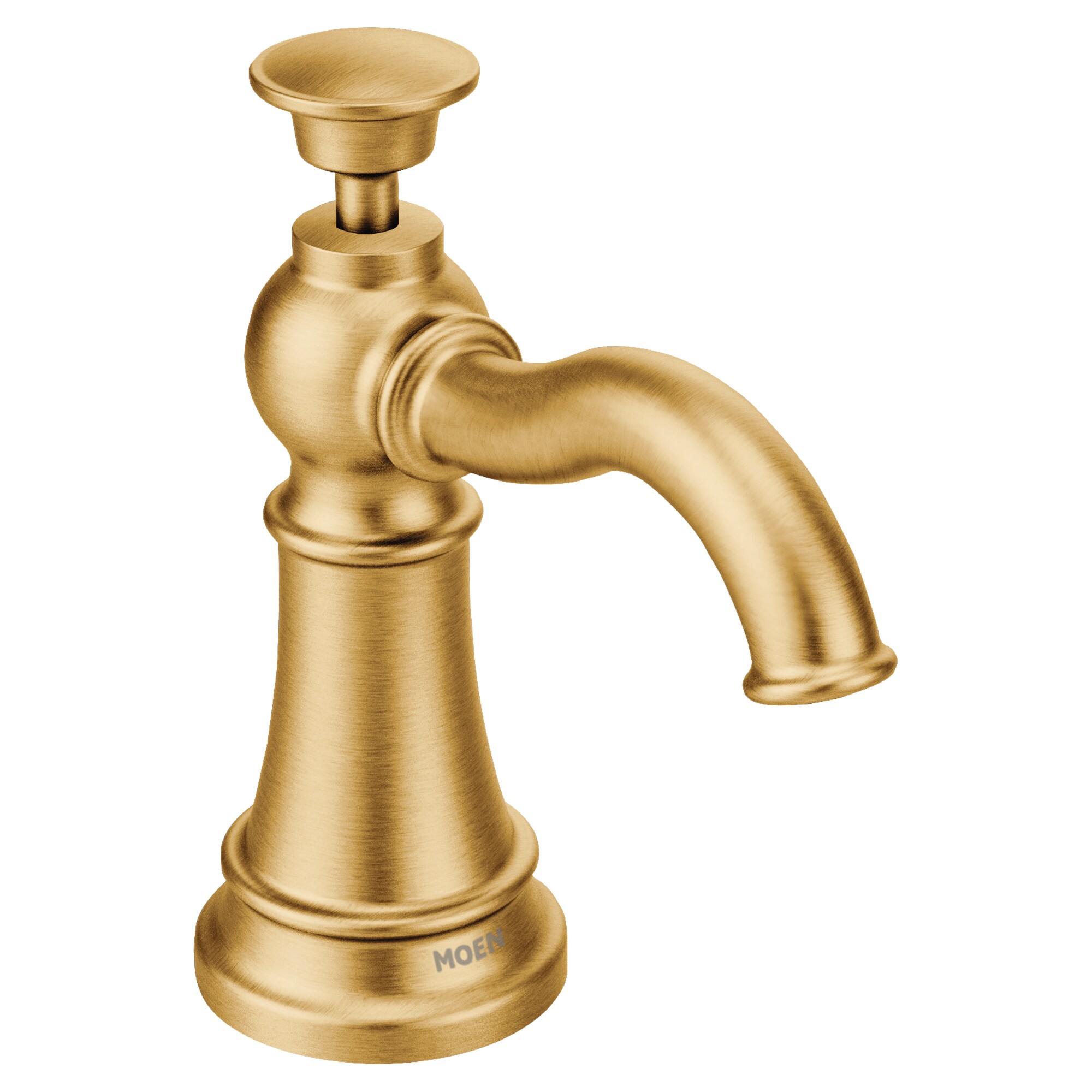 Moen S3945BG Traditional Soap Dispenser Brushed Gold 18-oz. Capacity Deck-mount Soap and Lotion Dispenser