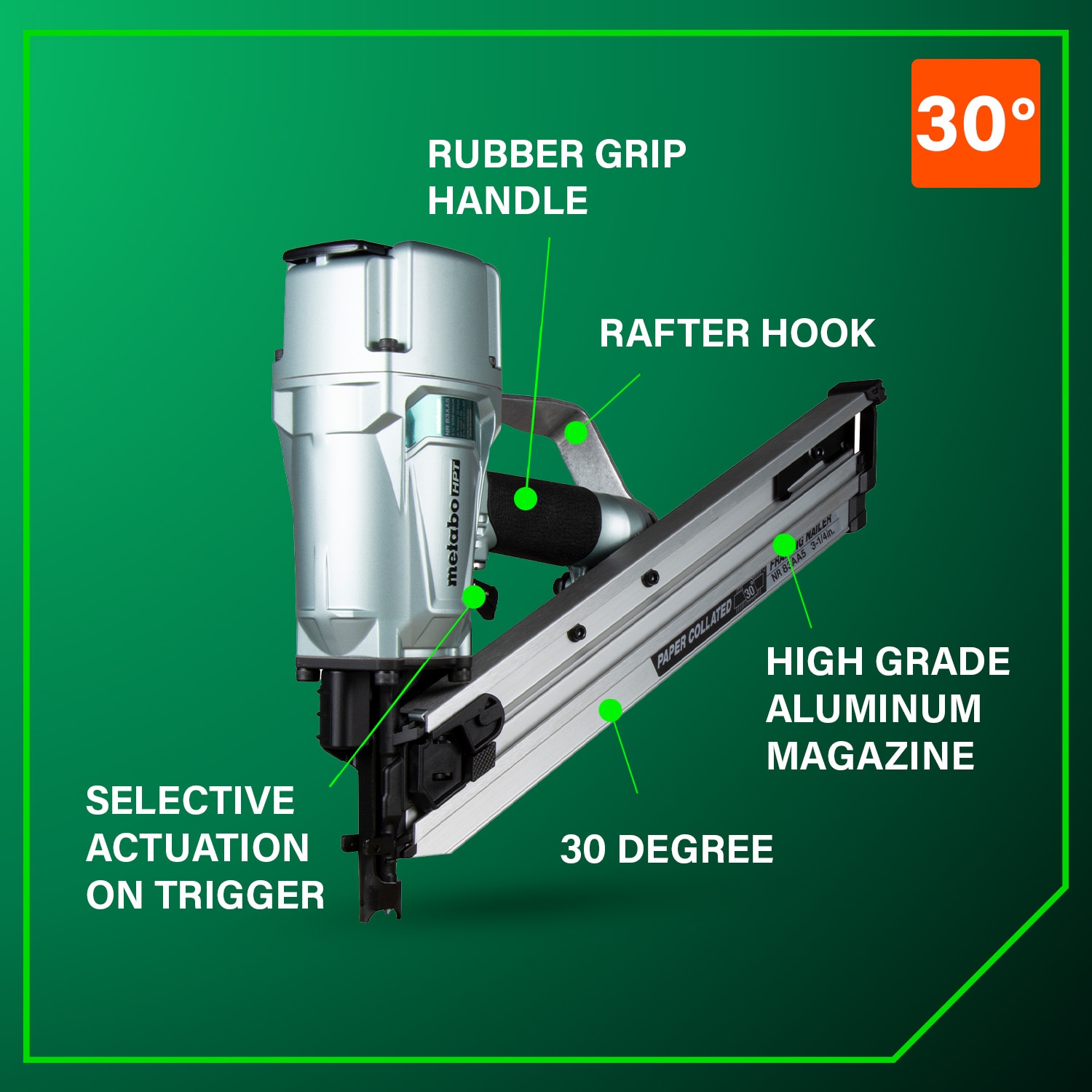 Metabo HPT NR83AA5M Cordless-Nailer - View #5